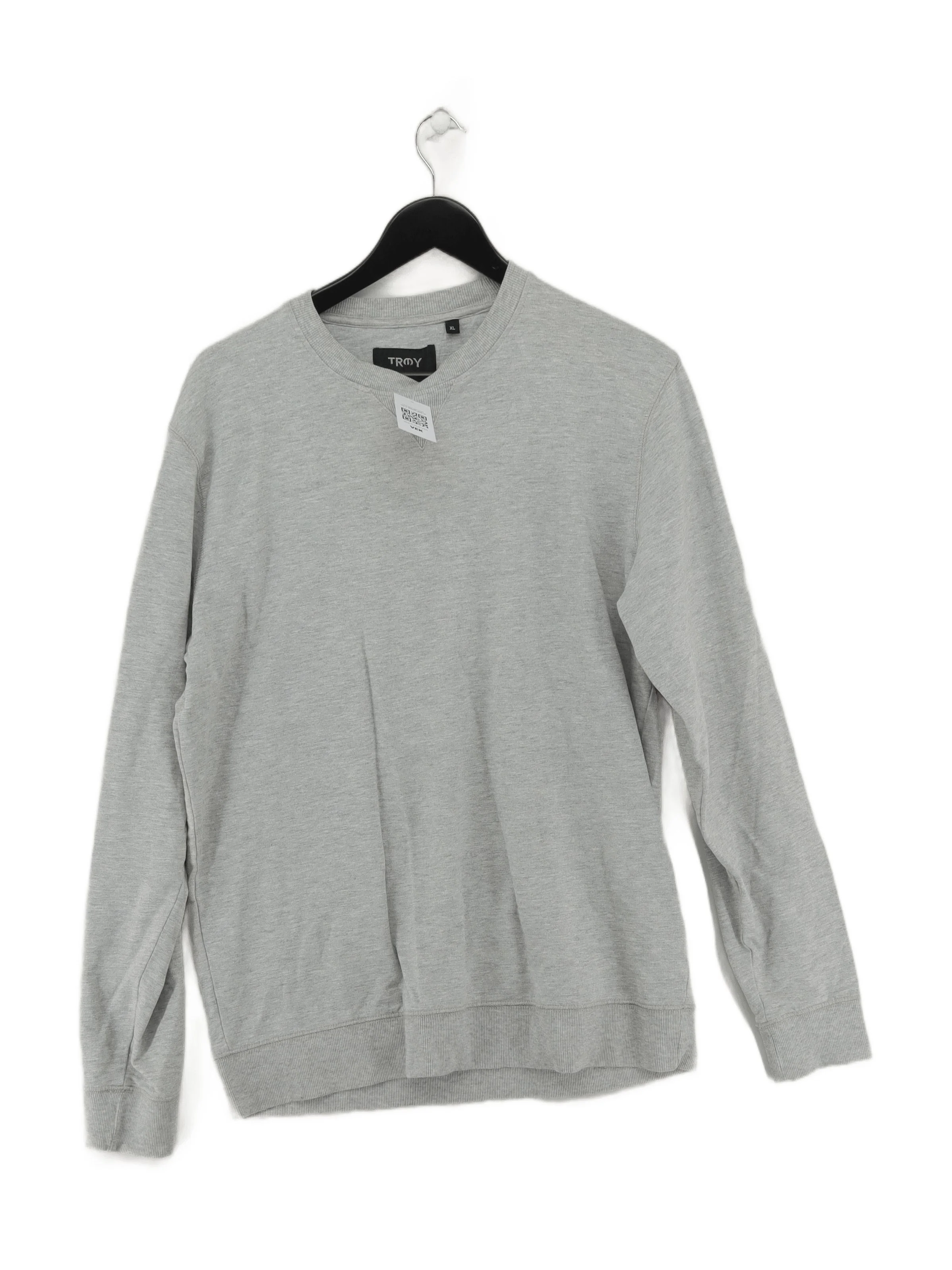 Troy Men's Hoodie XL Grey Cotton with Viscose Pullover