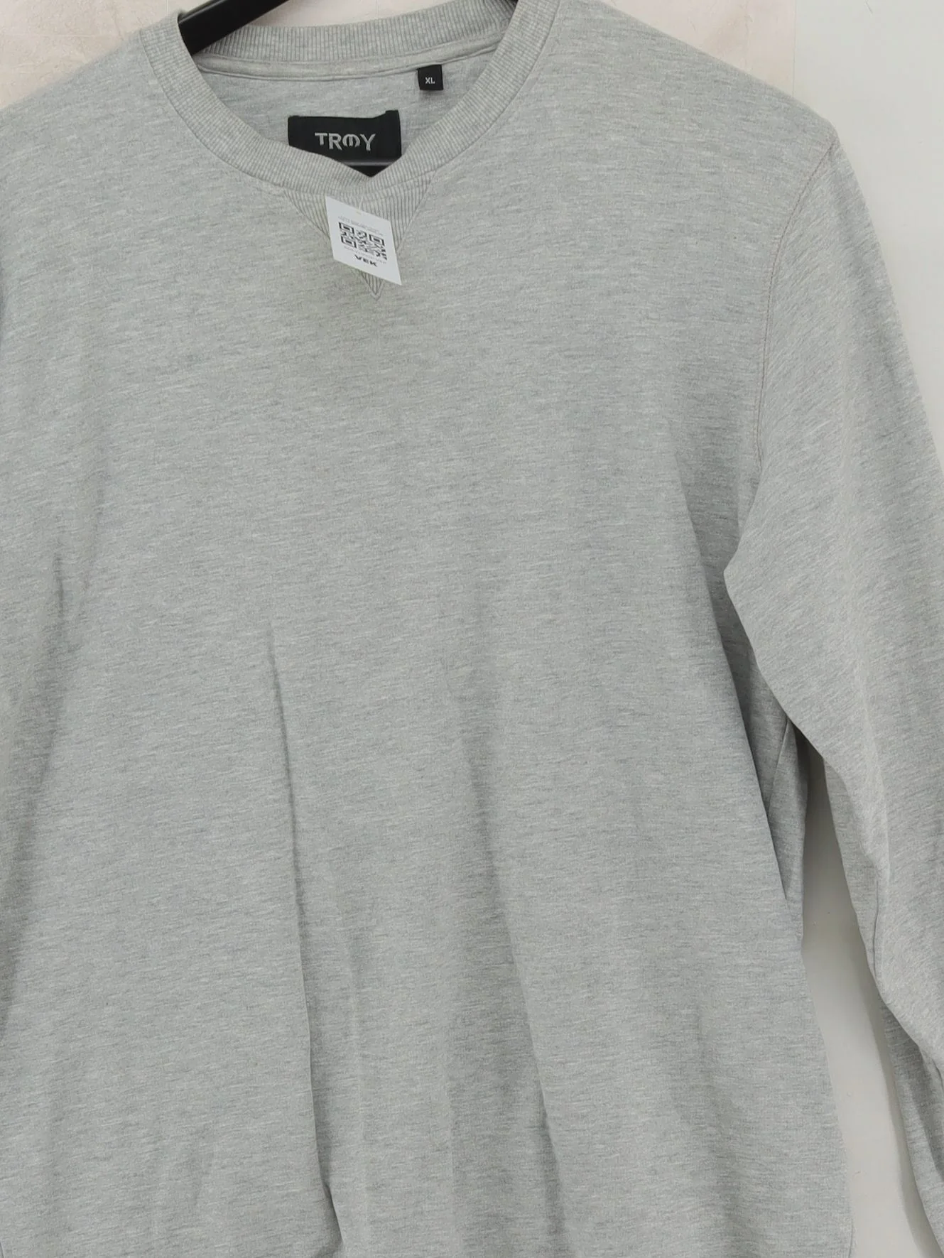 Troy Men's Hoodie XL Grey Cotton with Viscose Pullover - Image 3