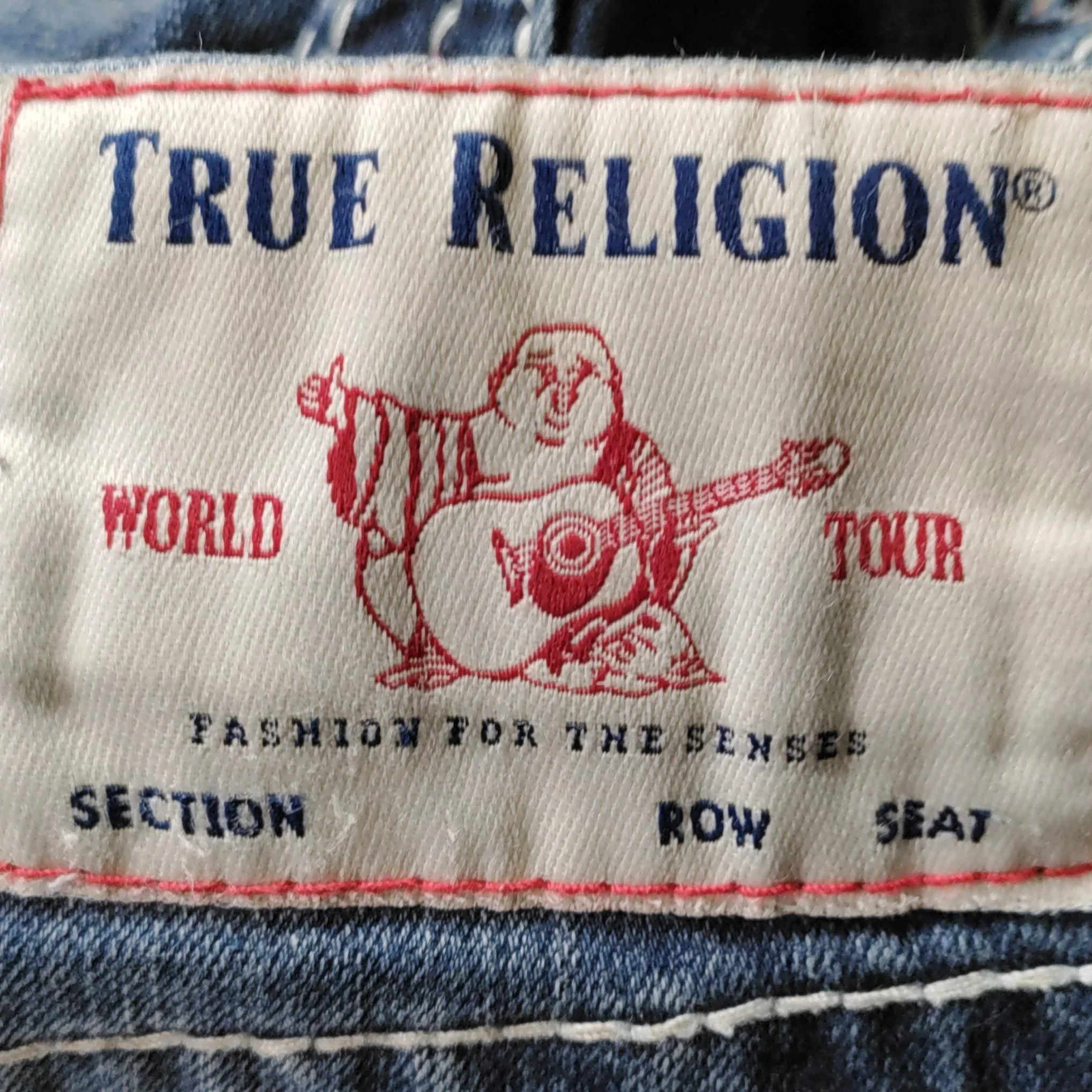 True Religion Men's Jeans S Blue Cotton with Elastane Straight - Image 5