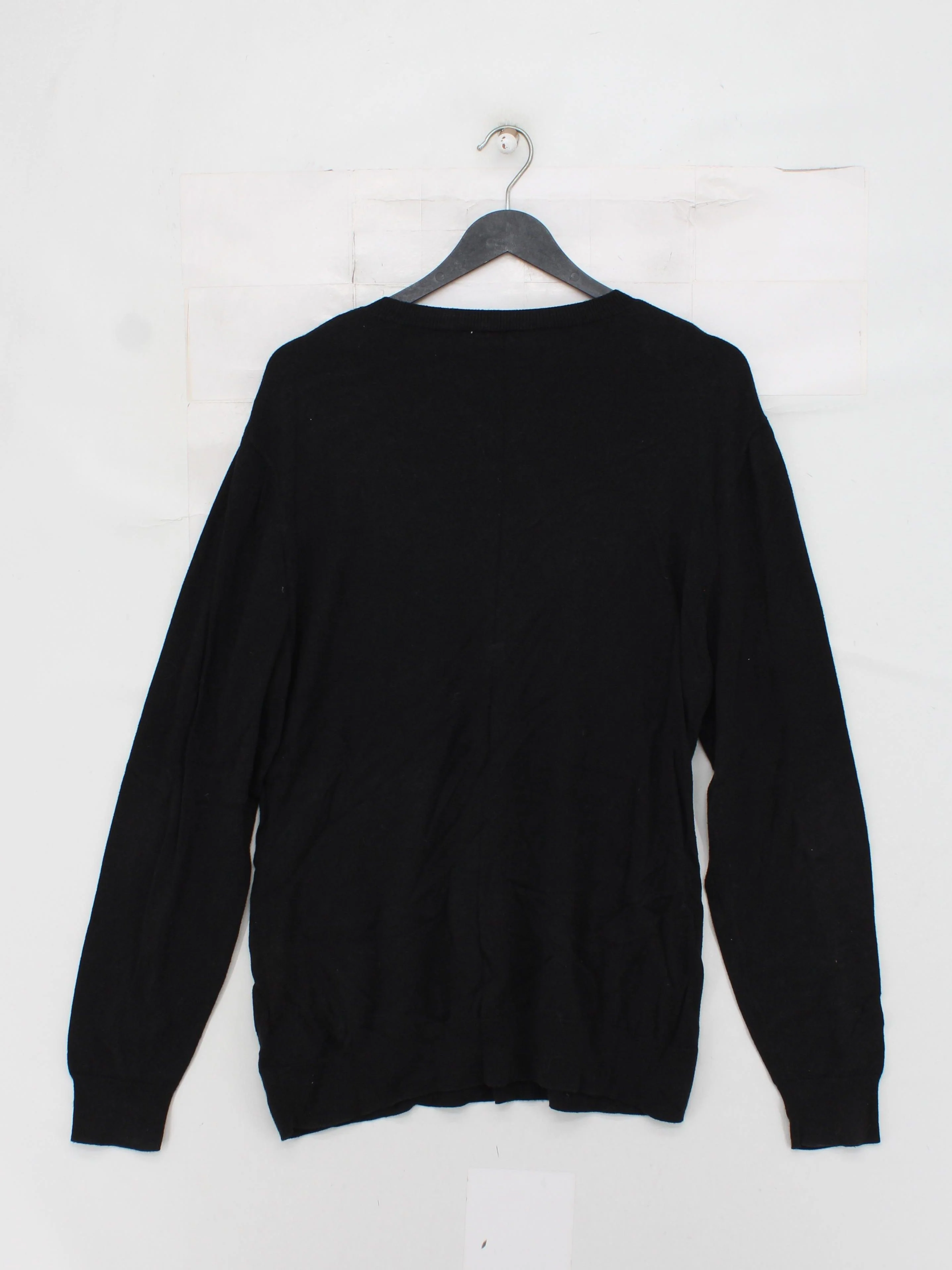 True Religion Men's Jumper M Black Cotton with Viscose, Nylon Crew Neck Pullover - Image 2