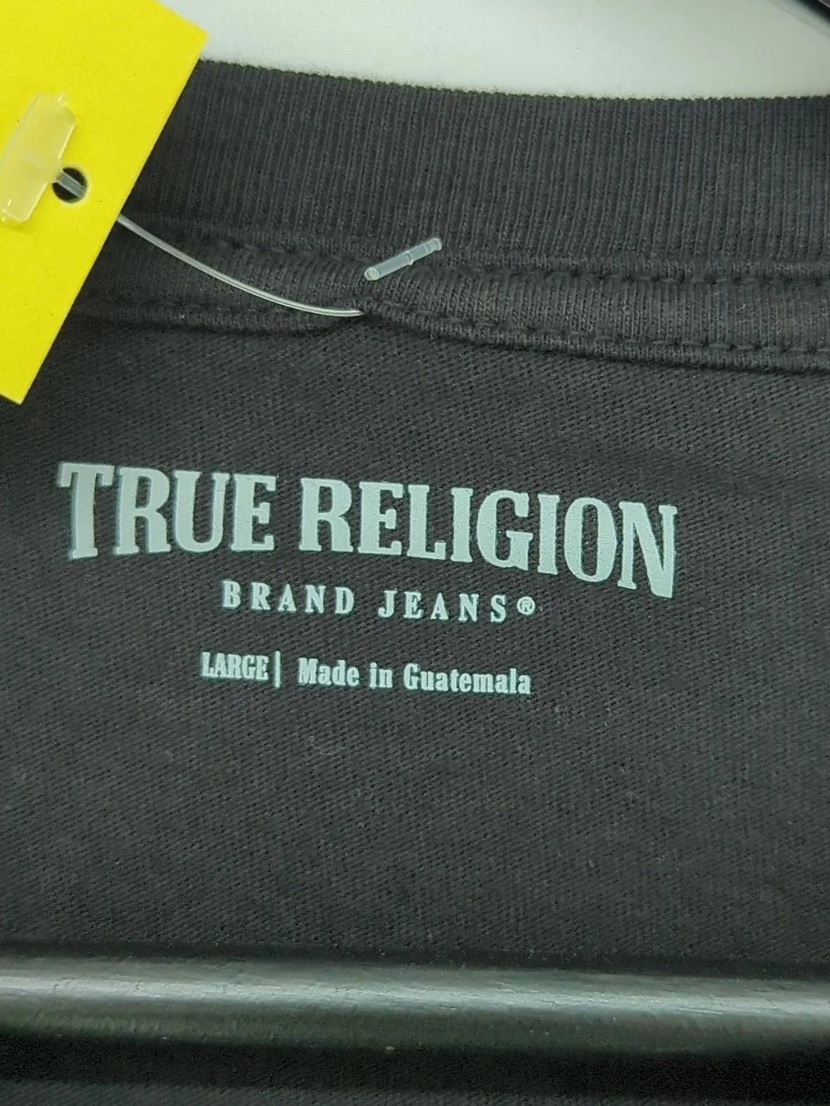 True Religion Men's T-Shirt L Black Graphic 100% Cotton Basic New with tags - Image 5