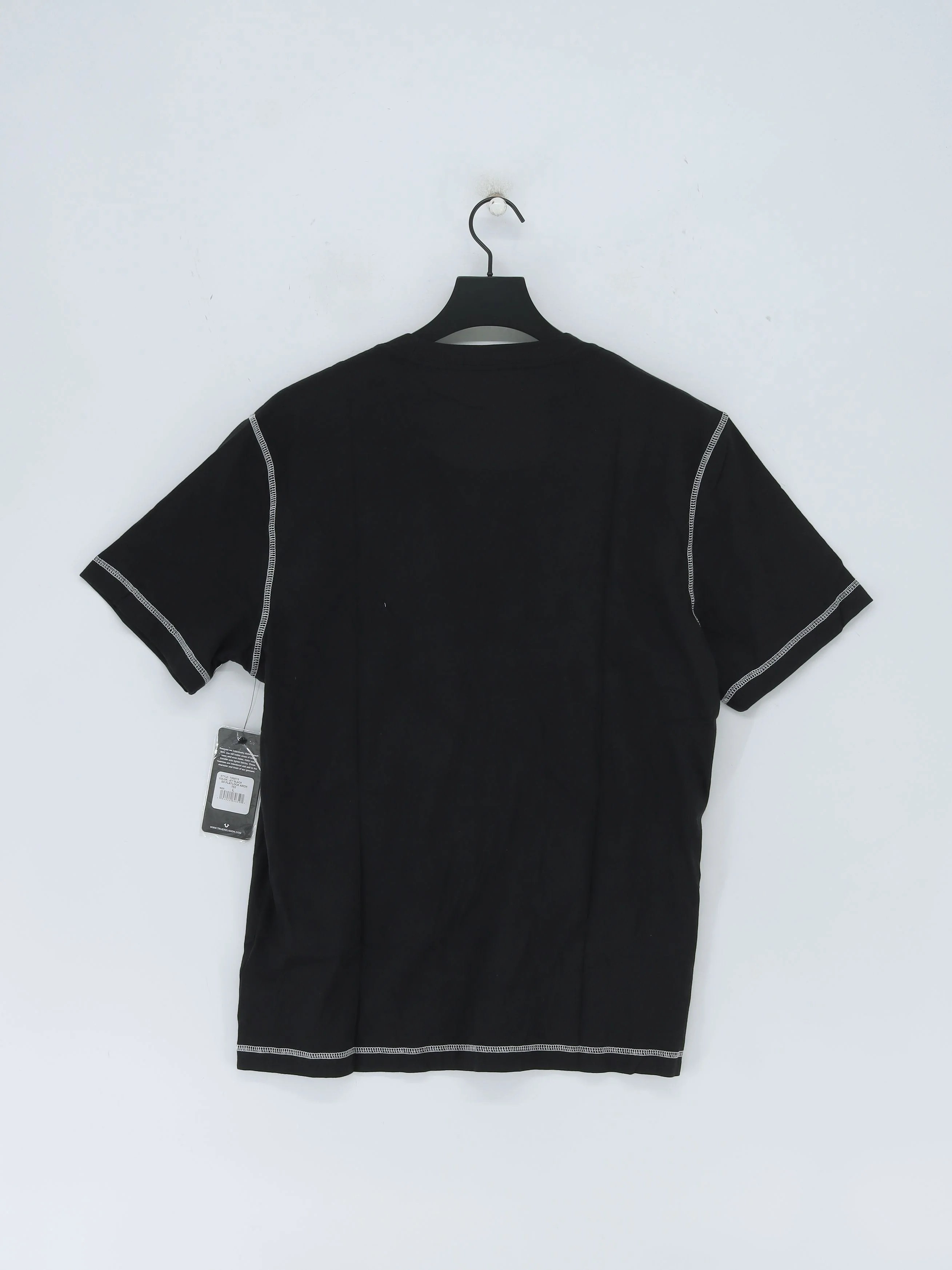 True Religion Men's T-Shirt L Black Graphic 100% Cotton Basic New with tags - Image 2