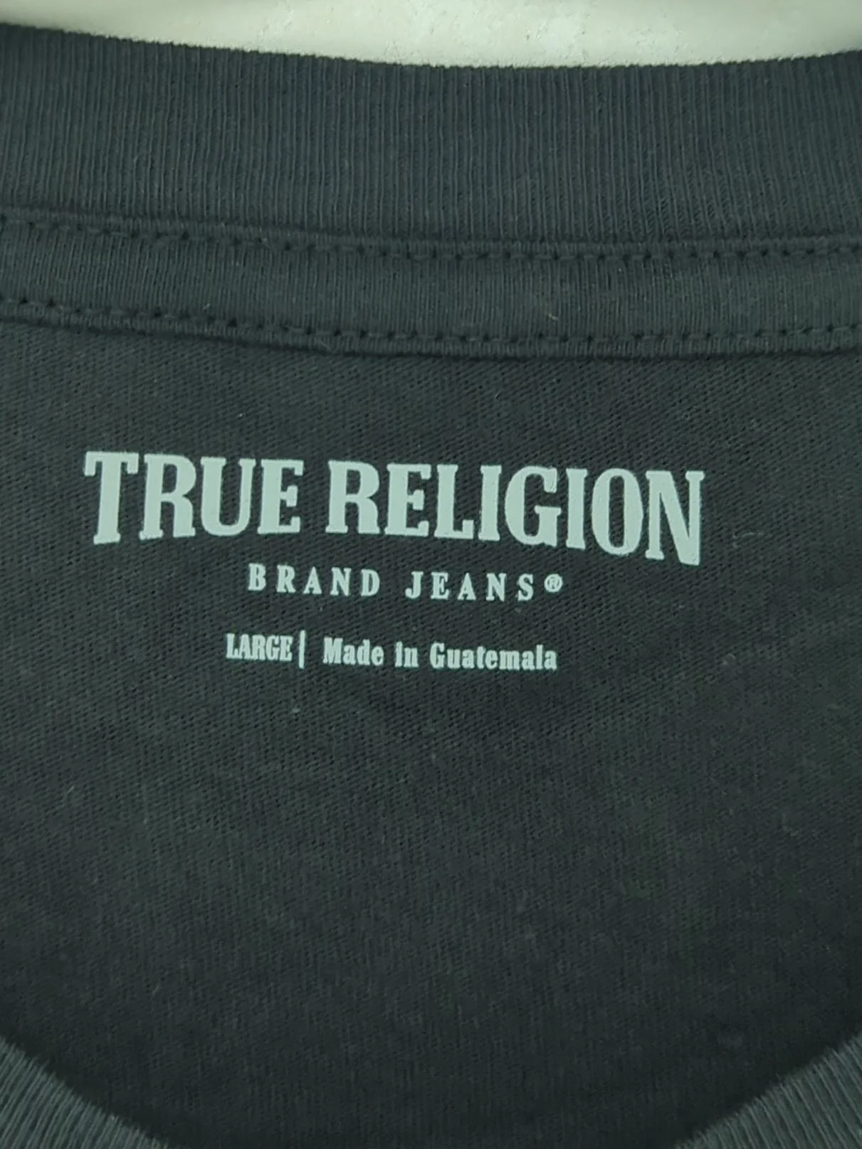 True Religion Men's T-Shirt L Black Graphic 100% Cotton Basic New with tags - Image 5