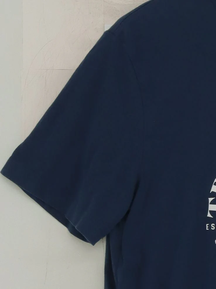 True Religion Men's T-Shirt M Blue Graphic Cotton with Polyester Basic - Image 4