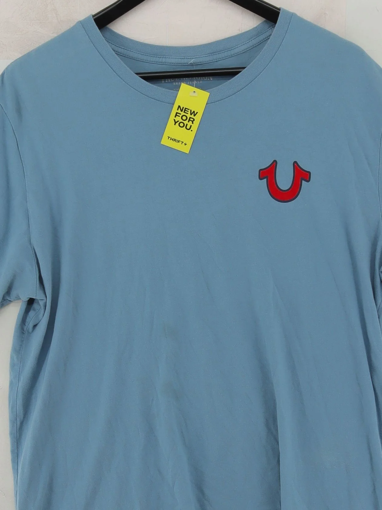 True Religion Men's T-Shirt XL Blue Graphic 100% Cotton Basic - Image 3