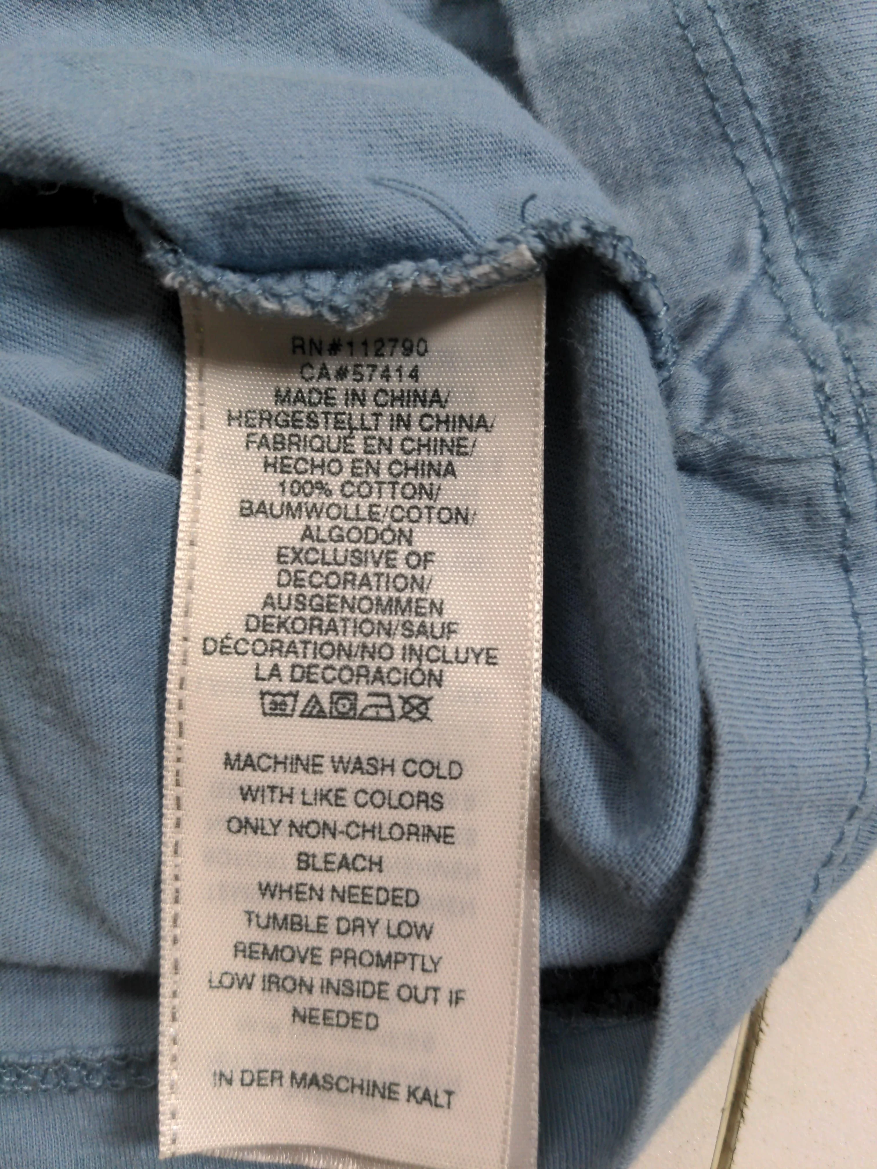True Religion Men's T-Shirt XL Blue Graphic 100% Cotton Basic - Image 7