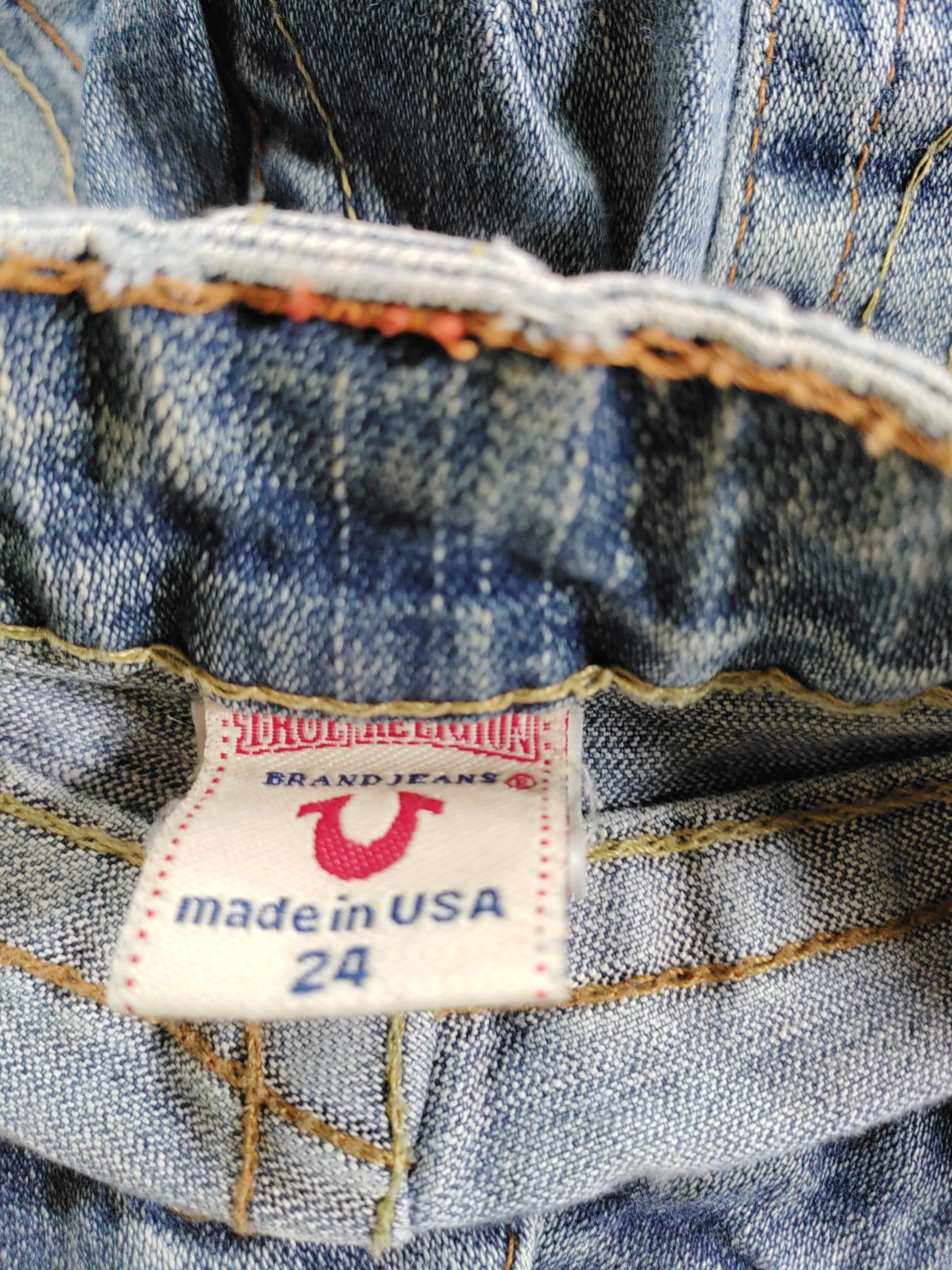 True Religion Women's Jeans W 24 in Blue Cotton with Elastane Straight - Image 5