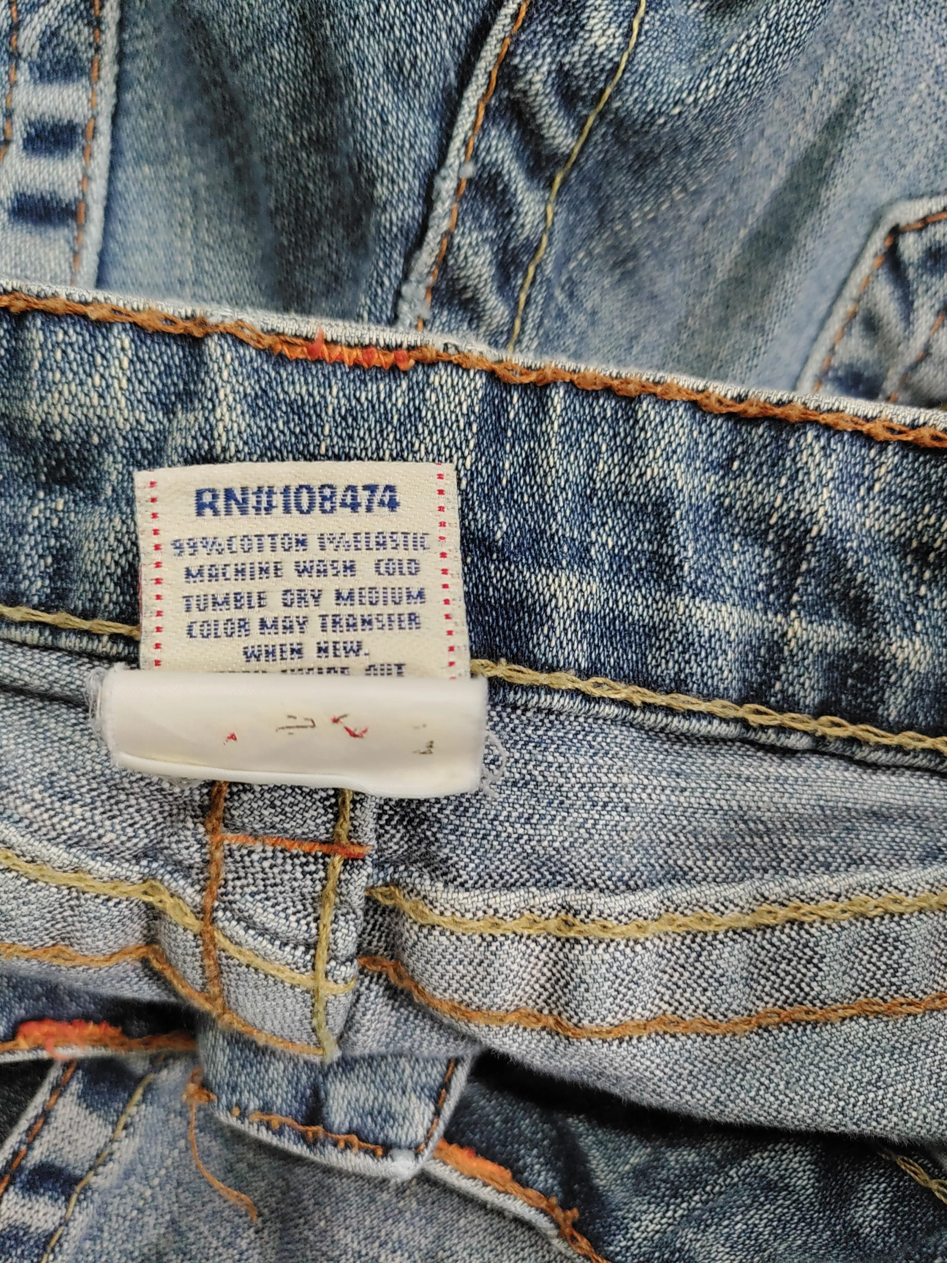 True Religion Women's Jeans W 24 in Blue Cotton with Elastane Straight - Image 6