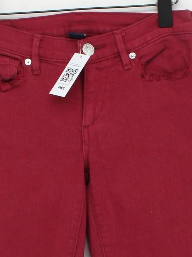 True Religion Women's Jeans W 27 in Red 100% Cotton Skinny - Image 3