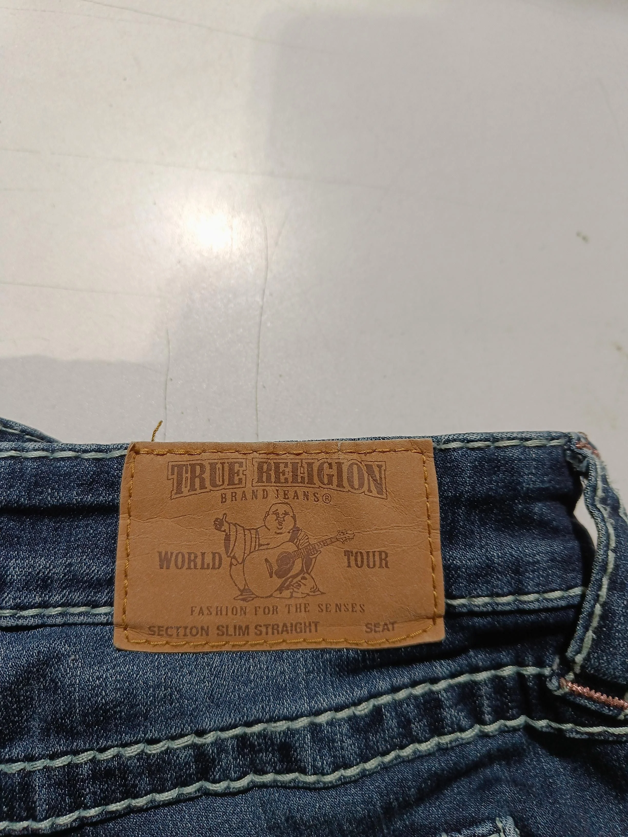 True Religion Women's Jeans W 29 in Blue Cotton with Rayon, Elastane Straight - Image 6