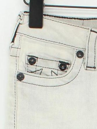 True Religion Women's Mini Skirt W 24 in White Cotton with Elastane Short Mini - Image 4