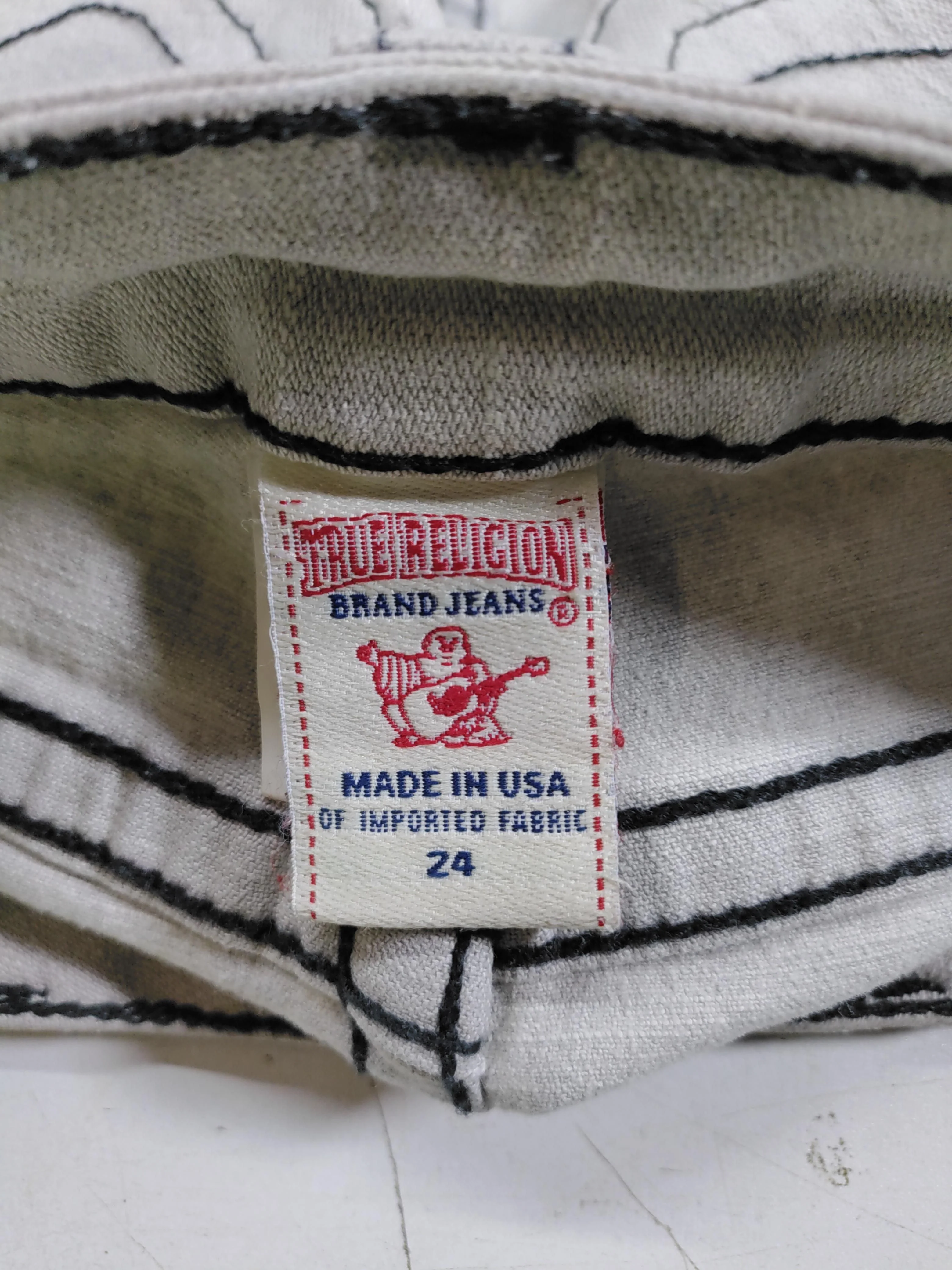True Religion Women's Mini Skirt W 24 in White Cotton with Elastane Short Mini - Image 5