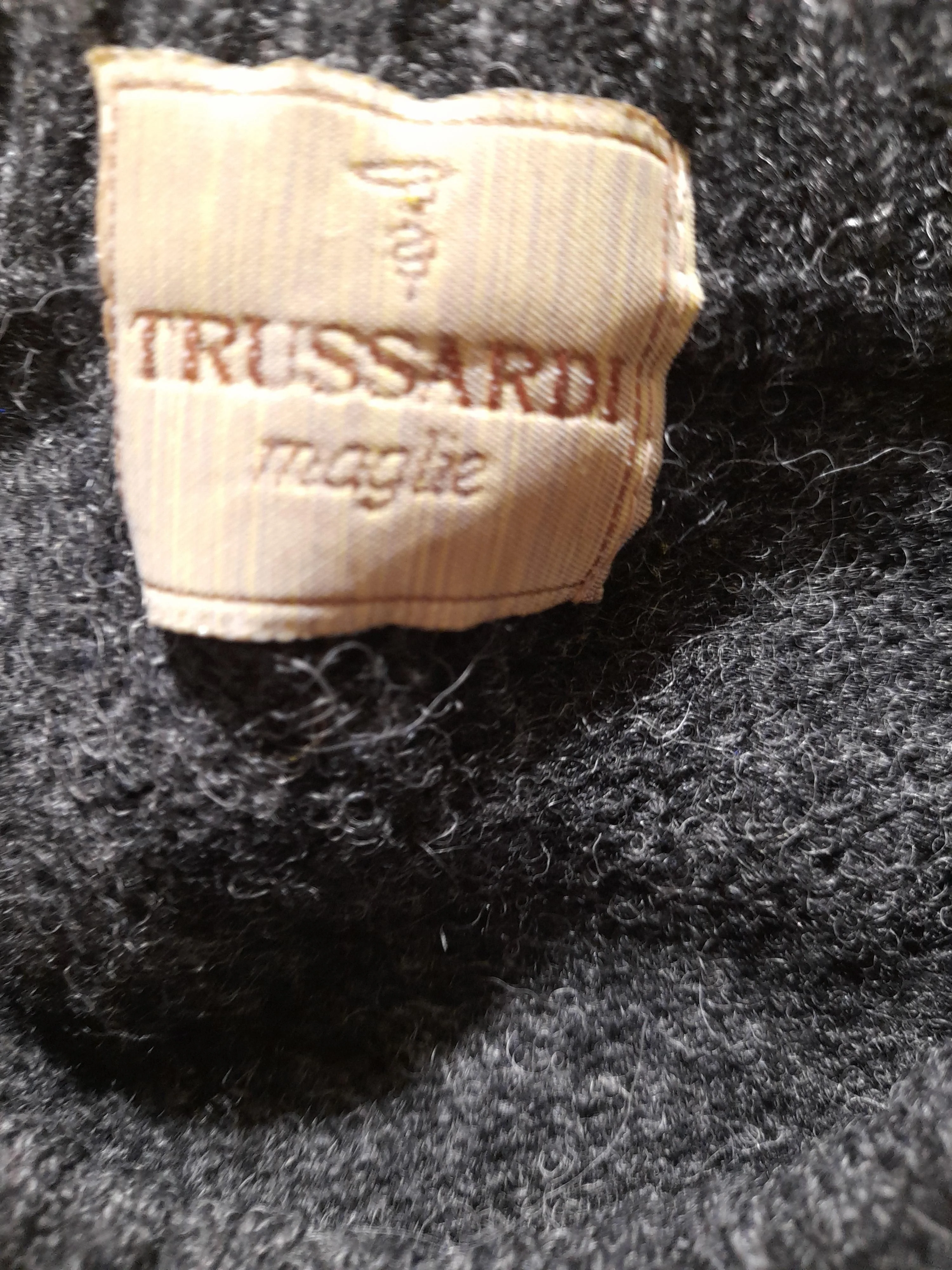 Trussardi Men's Jumper L Multi Argyle 100% Wool Round Neck Pullover - Image 6
