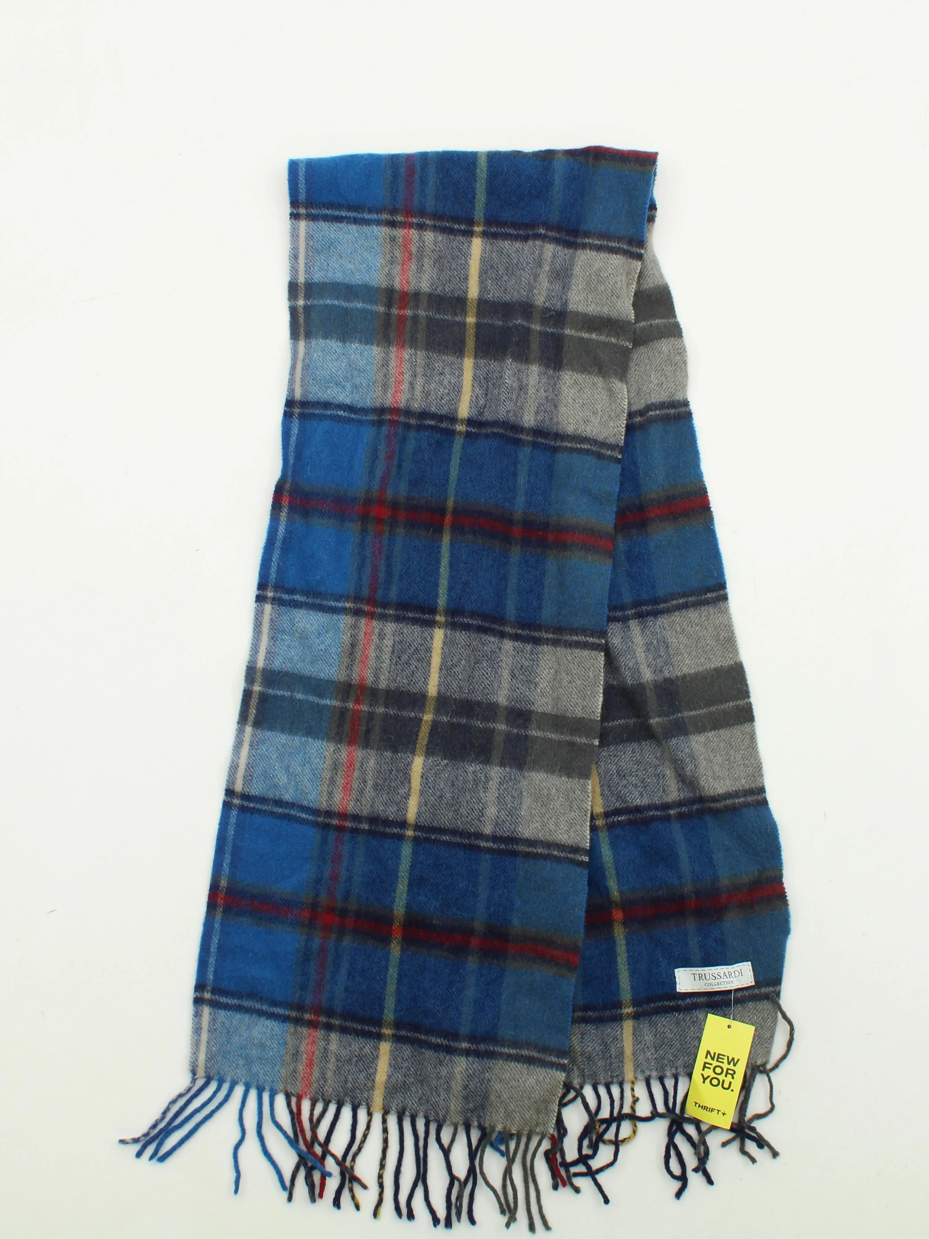 Trussardi Men's Scarf Multi Checkered 100% Wool Scarf - Image 2