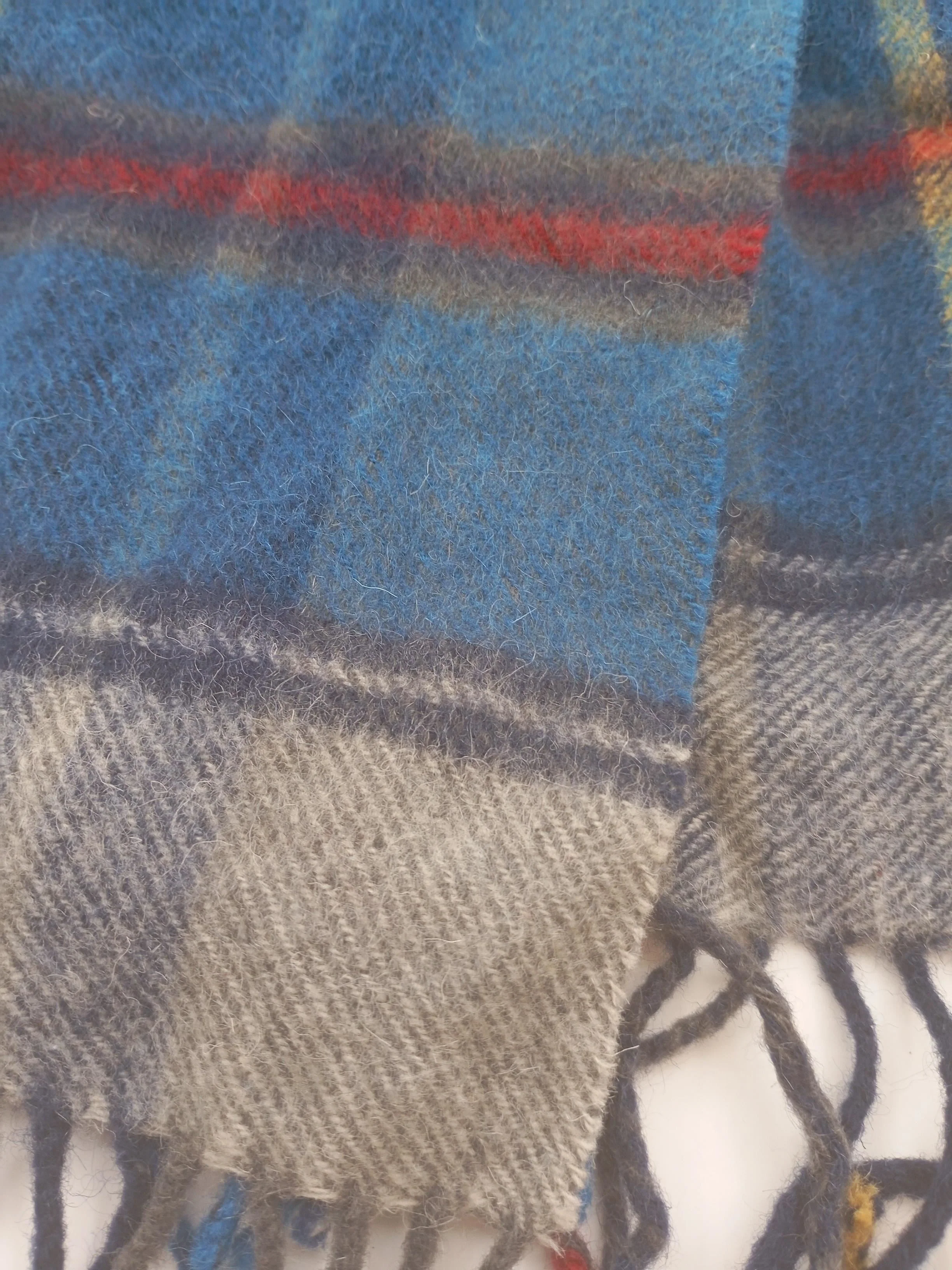 Trussardi Men's Scarf Multi Checkered 100% Wool Scarf - Image 3