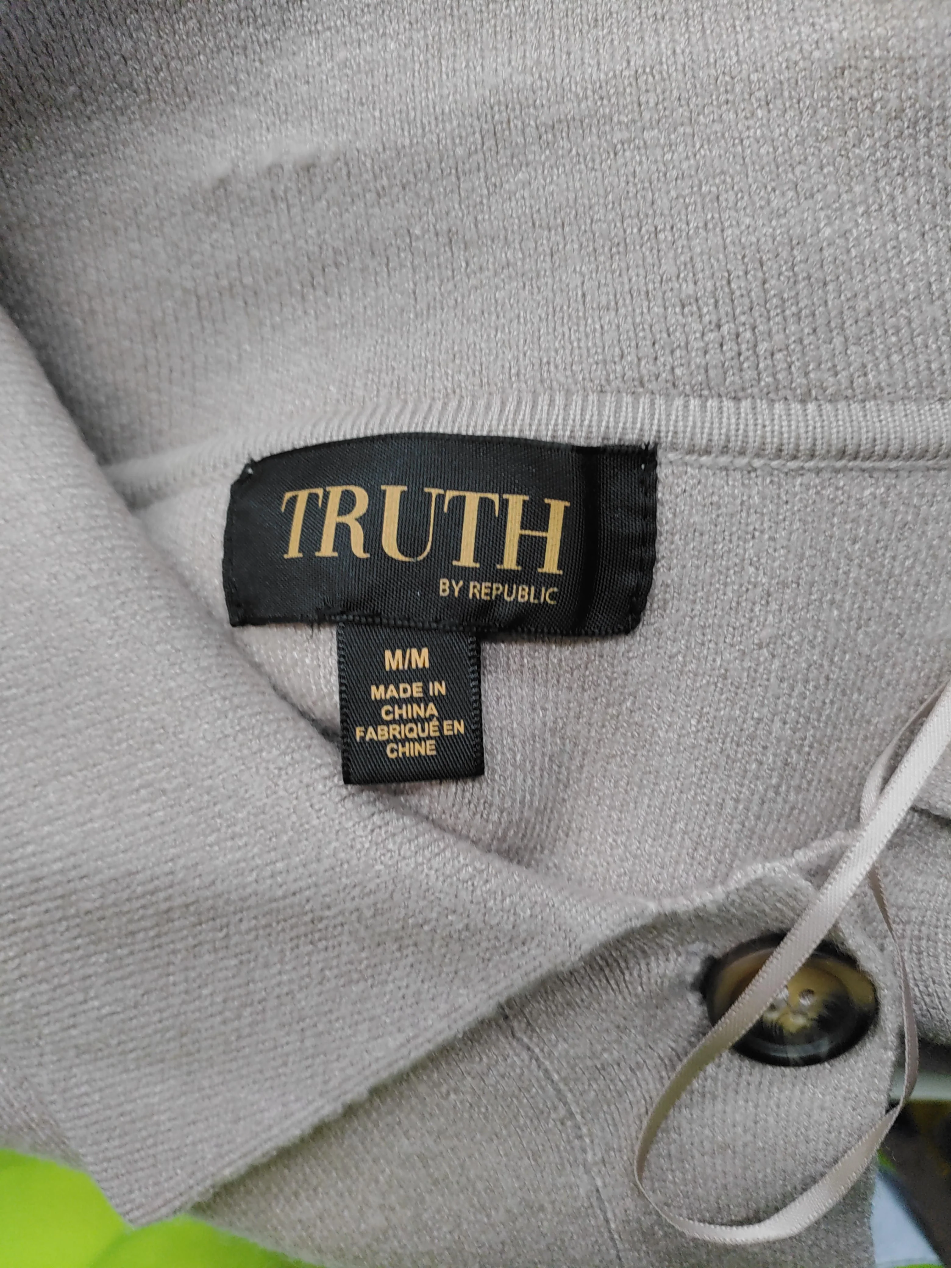 Truth By Republic Women's Shirt M Cream Viscose with Polyester, Nylon Basic - Image 5