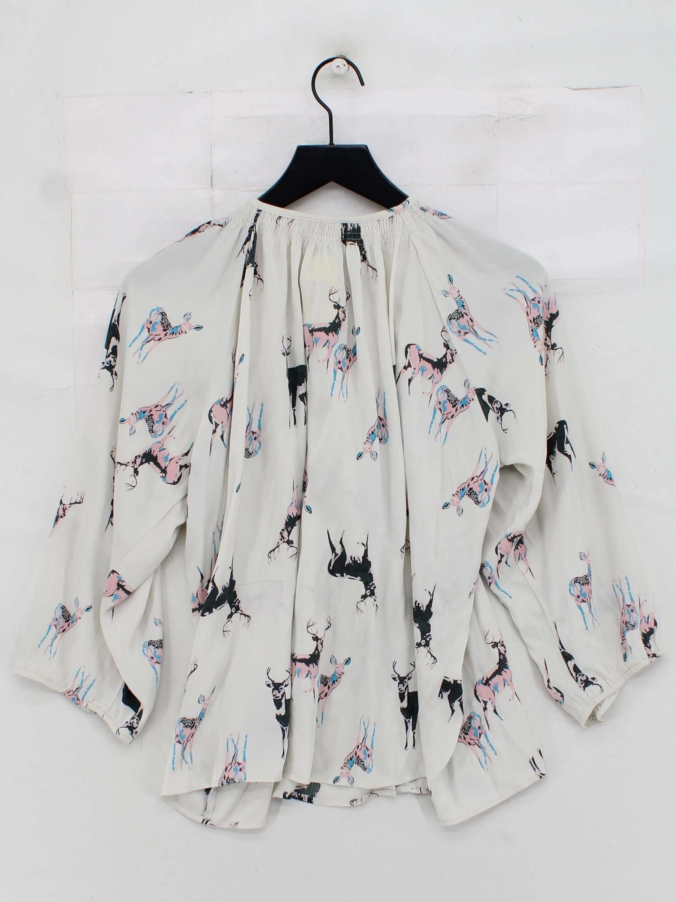 Tucker Women's Blouse M White Silk with Spandex Basic - Image 2