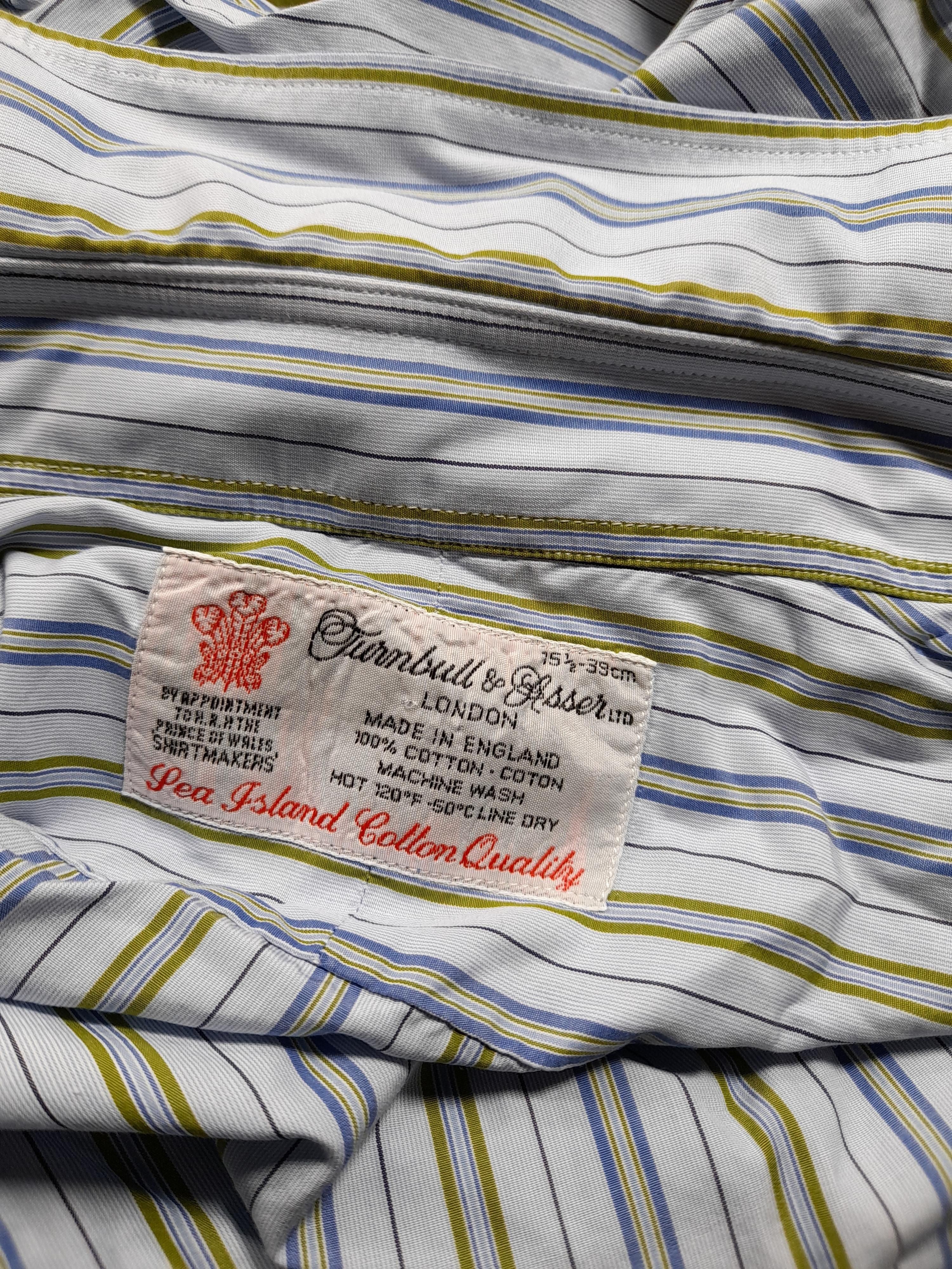 Turnbull & Asser Men's Shirt M Multi Striped 100% Cotton Basic - Image 5
