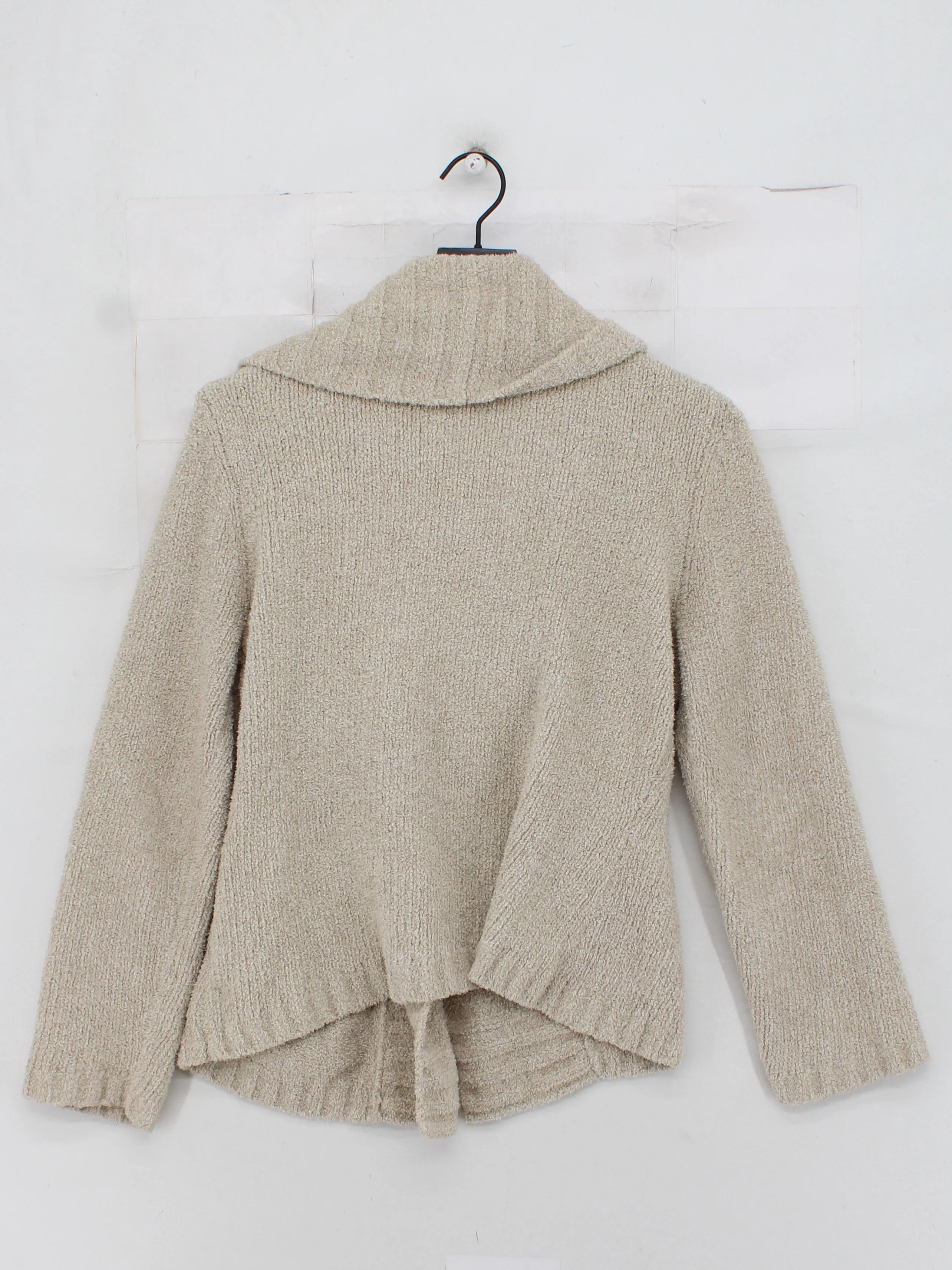 Tweeds Women's Cardigan UK 14 Cream Polyester with Nylon Collared Cardigan - Image 2