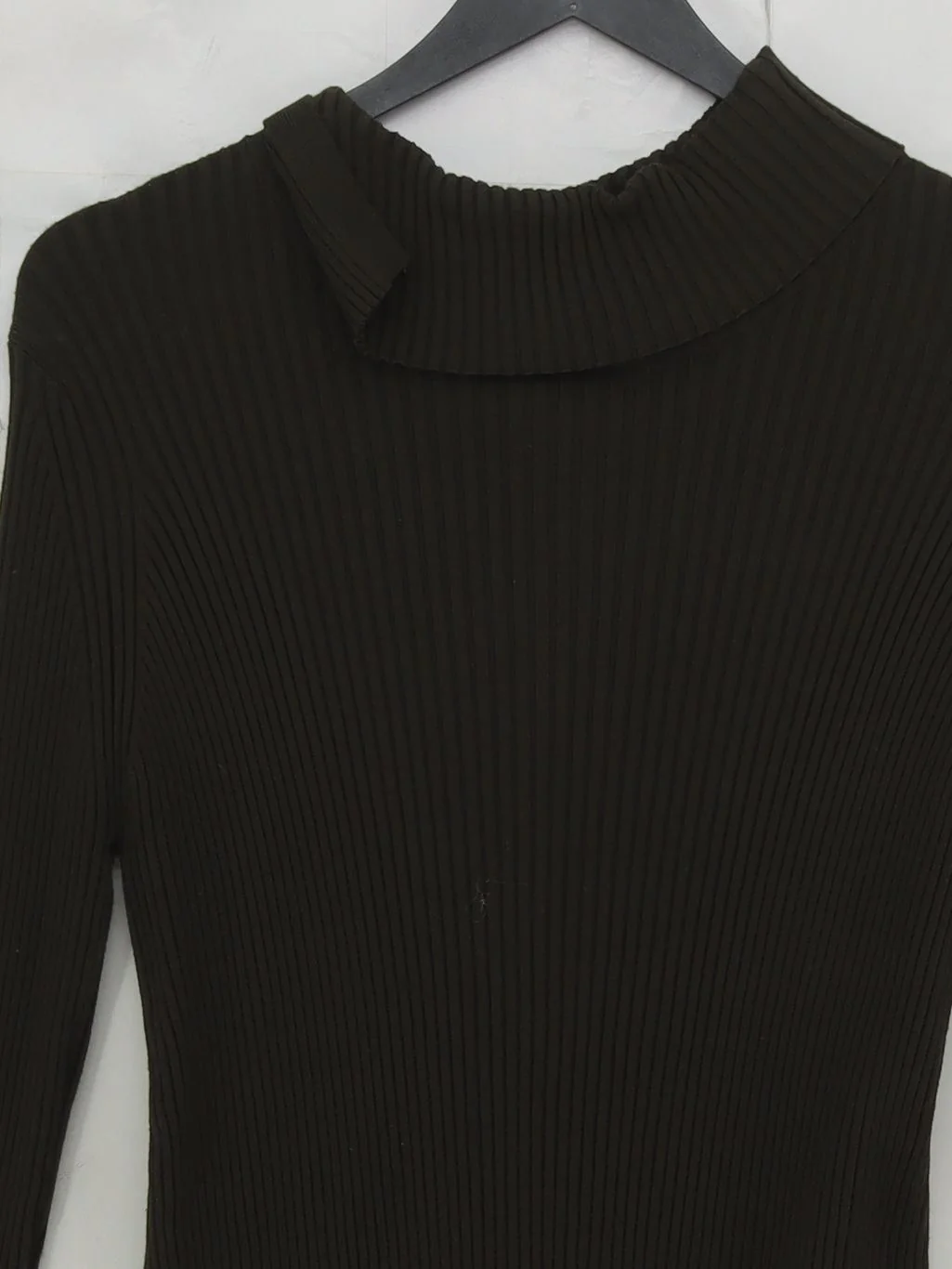 Twin Set Women's Jumper M Green Viscose with Polyamide High Neck Pullover - Image 3