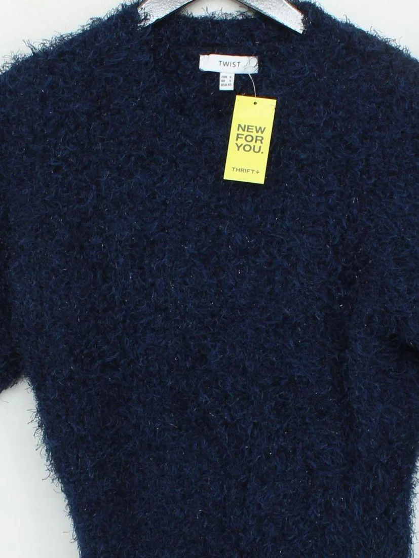 Twist Women's Jumper S Blue 100% Other Round Neck Pullover - Image 3