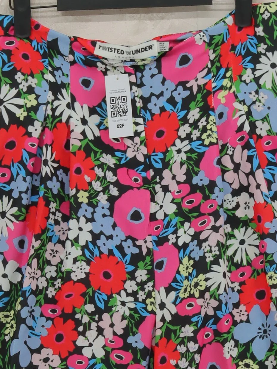 Twisted Wunder Women's Shorts UK 14 Multi Floral 100% Other Sweat - Image 3
