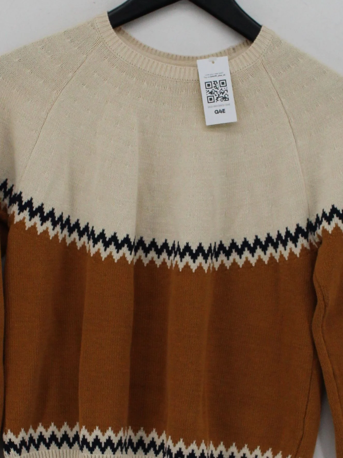 TWOTHIRDS Men's Jumper S Multi Geometric 100% Cotton Round Neck Pullover - Image 3