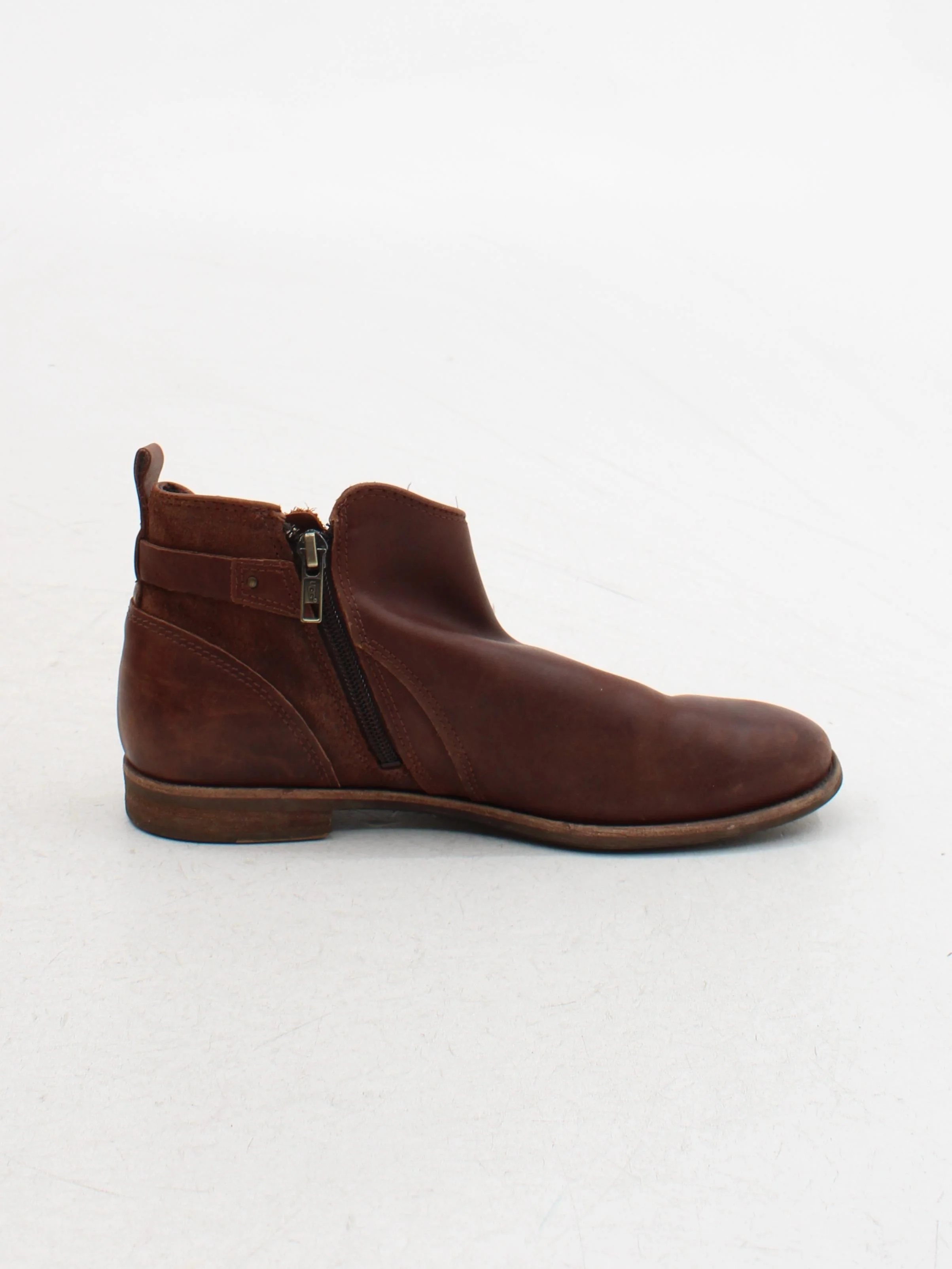 UGG Women's Boots UK 5 Brown Leather with Suede Chelsea - Image 5
