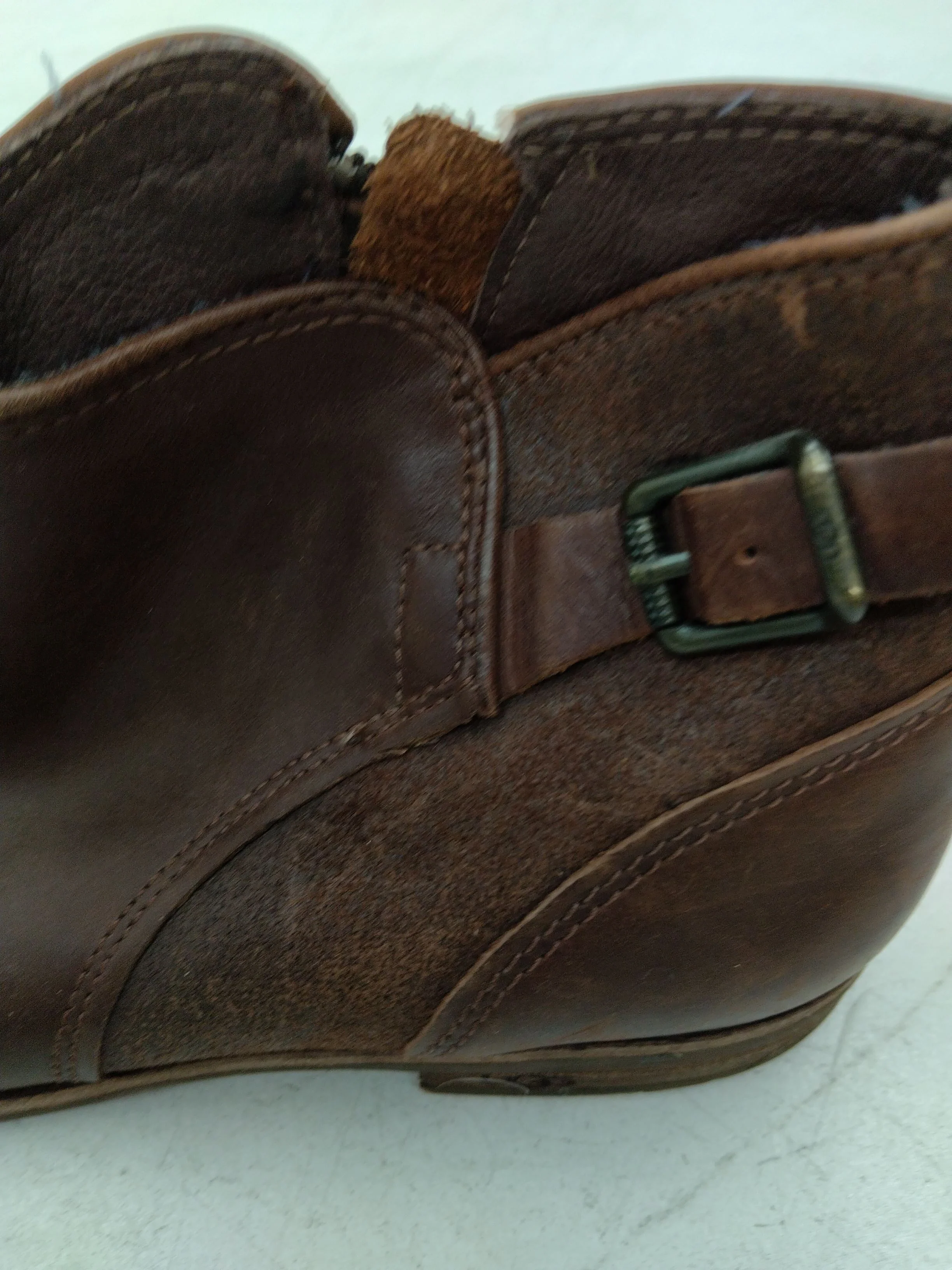 UGG Women's Boots UK 5 Brown Leather with Suede Chelsea - Image 8