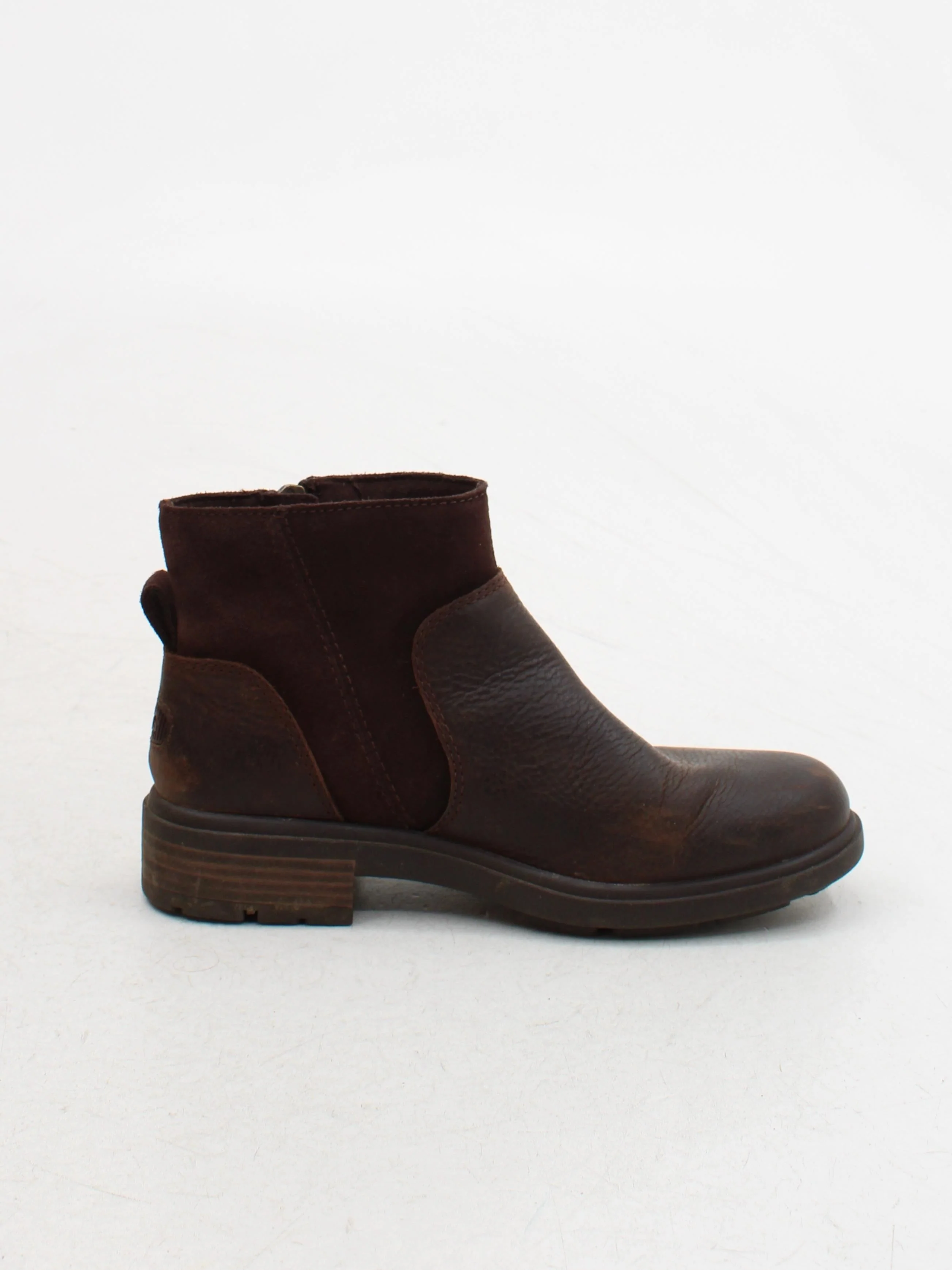 UGG Women's Boots UK 5 Brown Leather with Suede Combat - Image 5