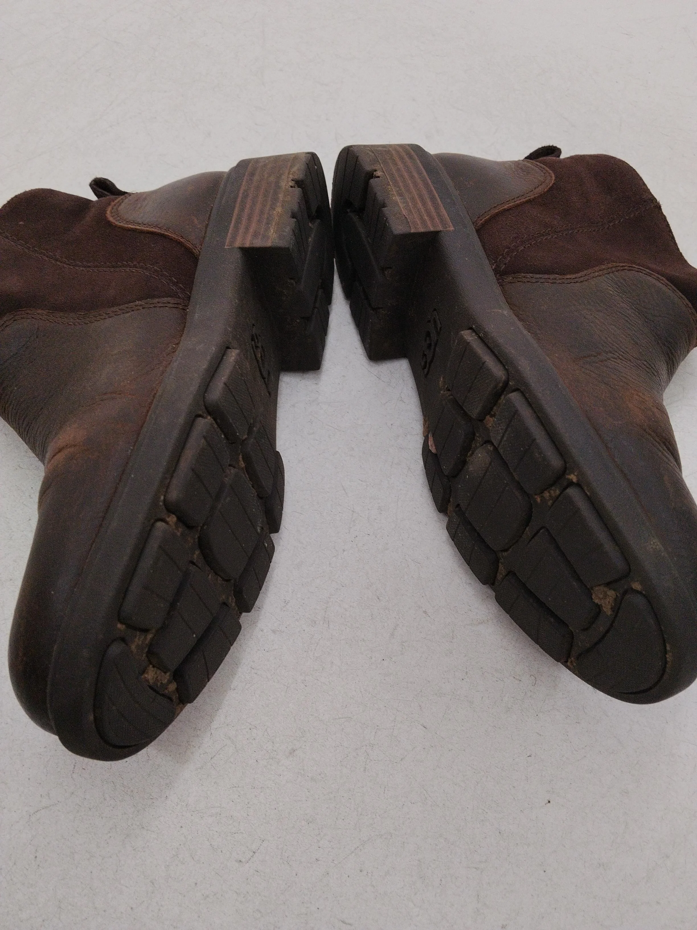 UGG Women's Boots UK 5 Brown Leather with Suede Combat - Image 7