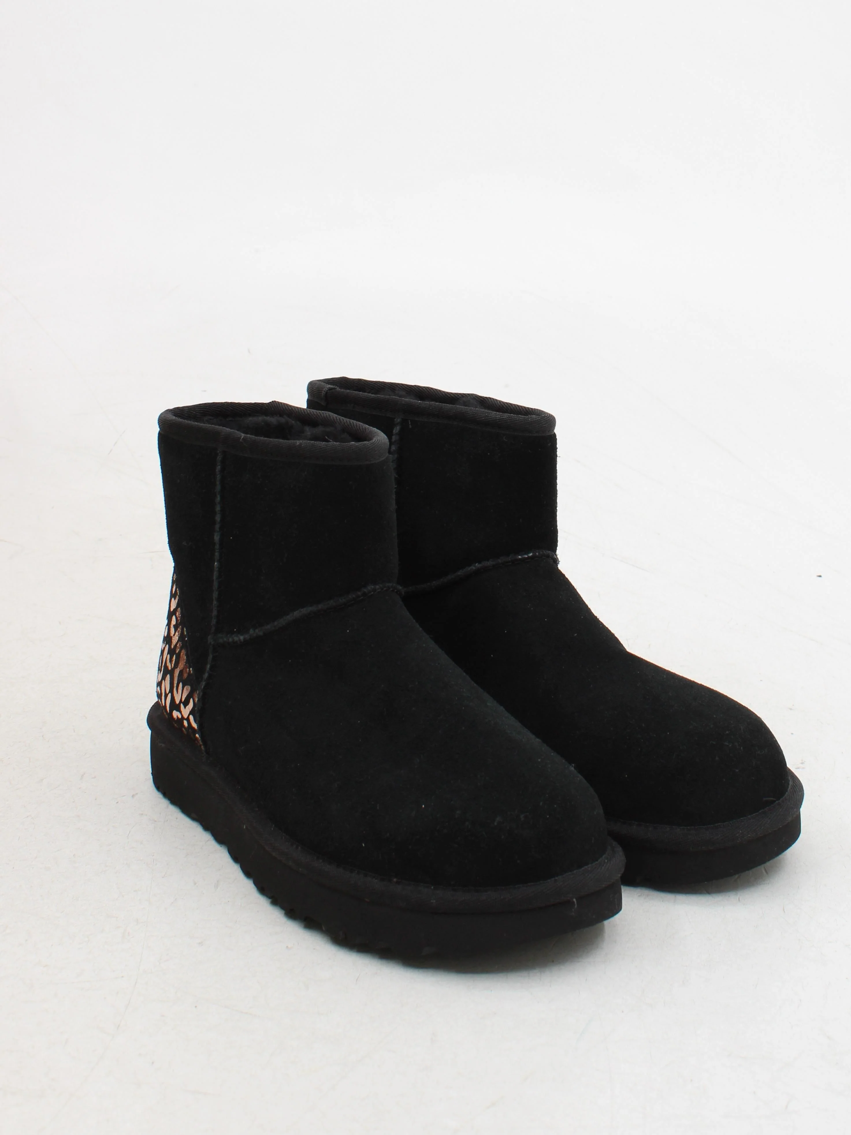 UGG Women's Boots UK 6 Black Animal Print 100% Suede Platform - Image 4