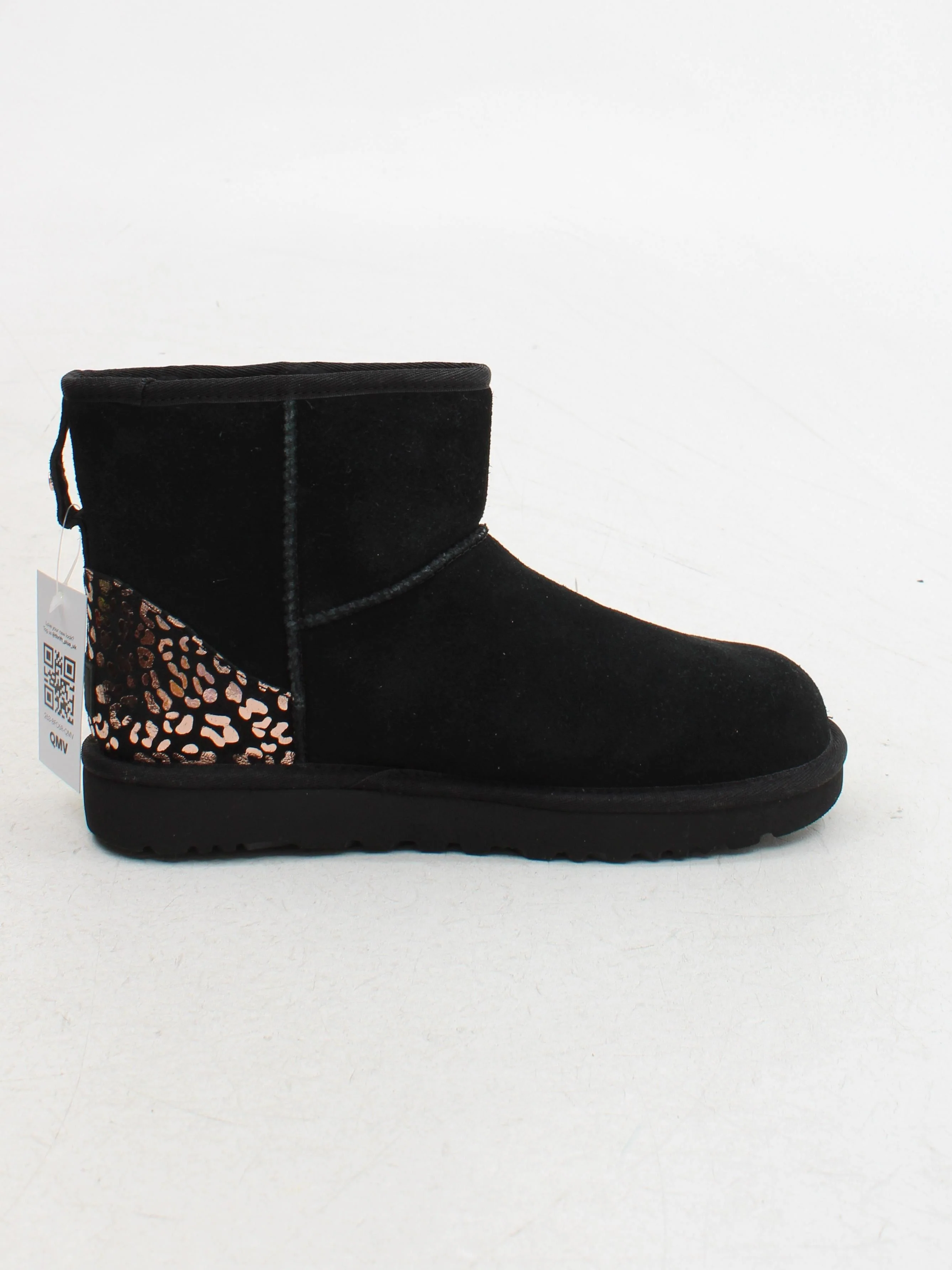 UGG Women's Boots UK 6 Black Animal Print 100% Suede Platform - Image 5