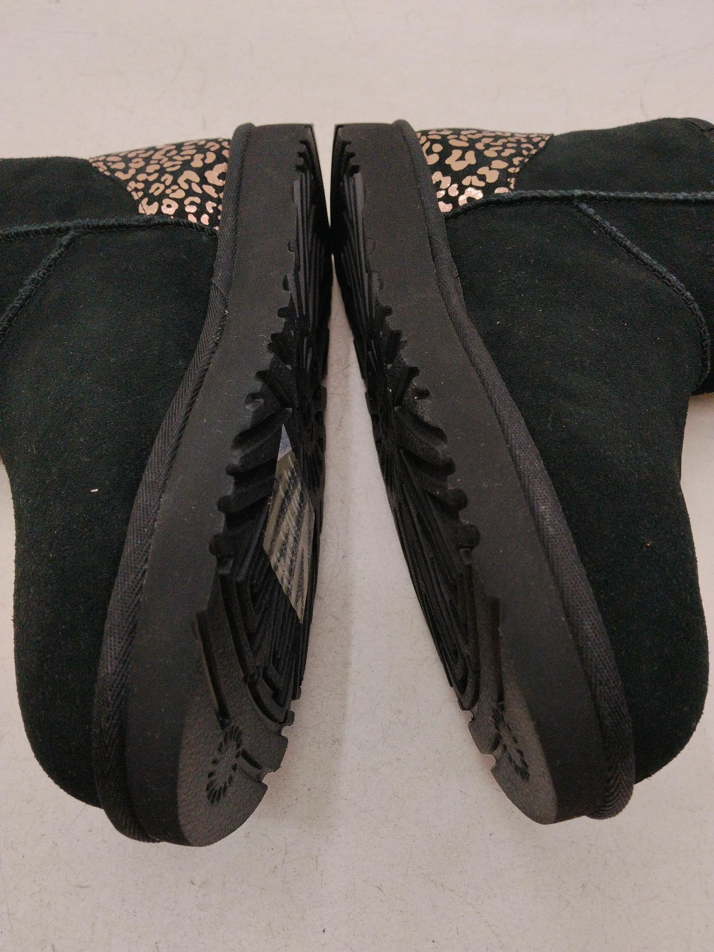 UGG Women's Boots UK 6 Black Animal Print 100% Suede Platform - Image 7