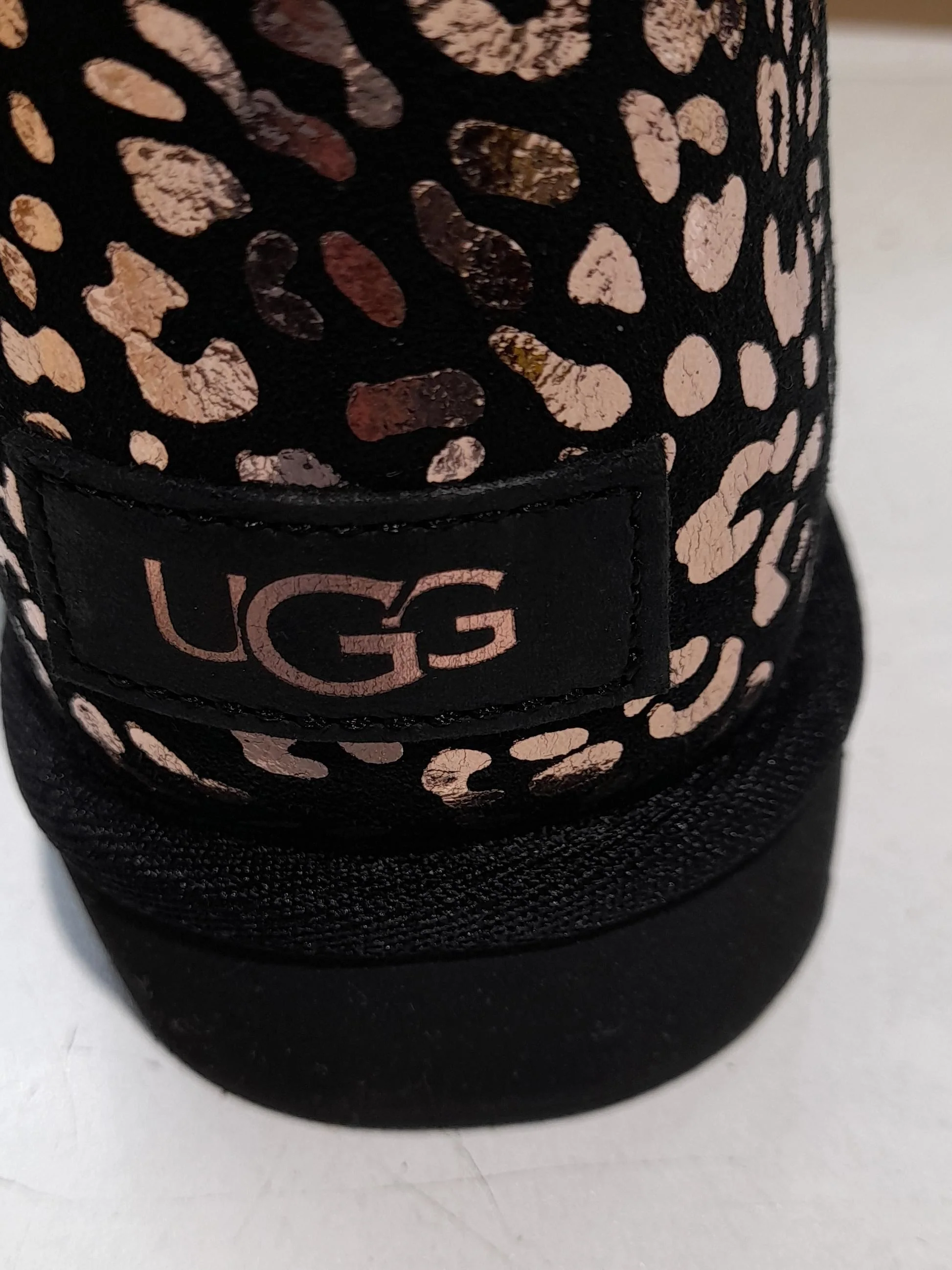 UGG Women's Boots UK 6 Black Animal Print 100% Suede Platform - Image 8