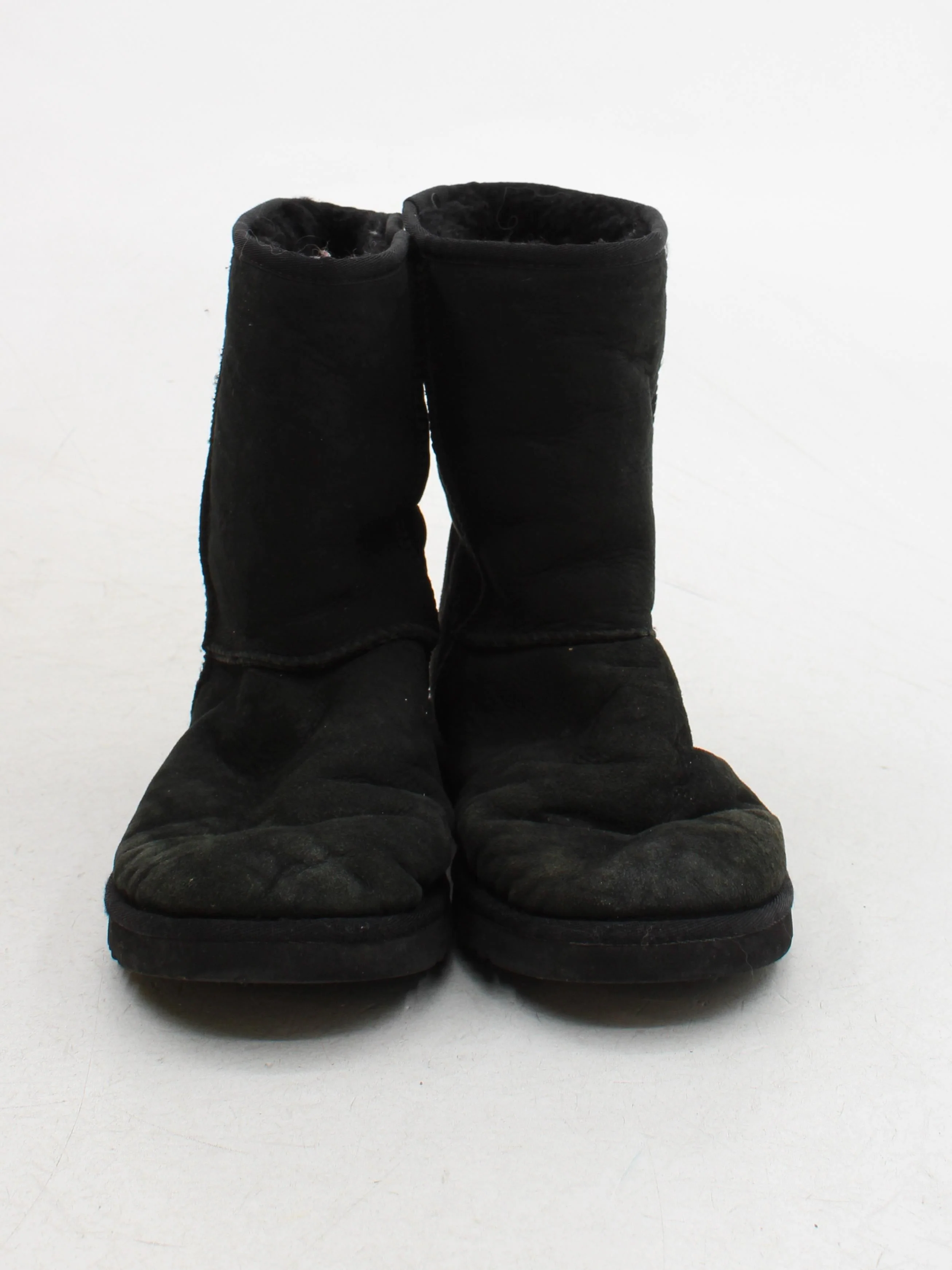 UGG Women's Boots UK 9 Black Leather with Animal Fur, Other Platform - Image 2