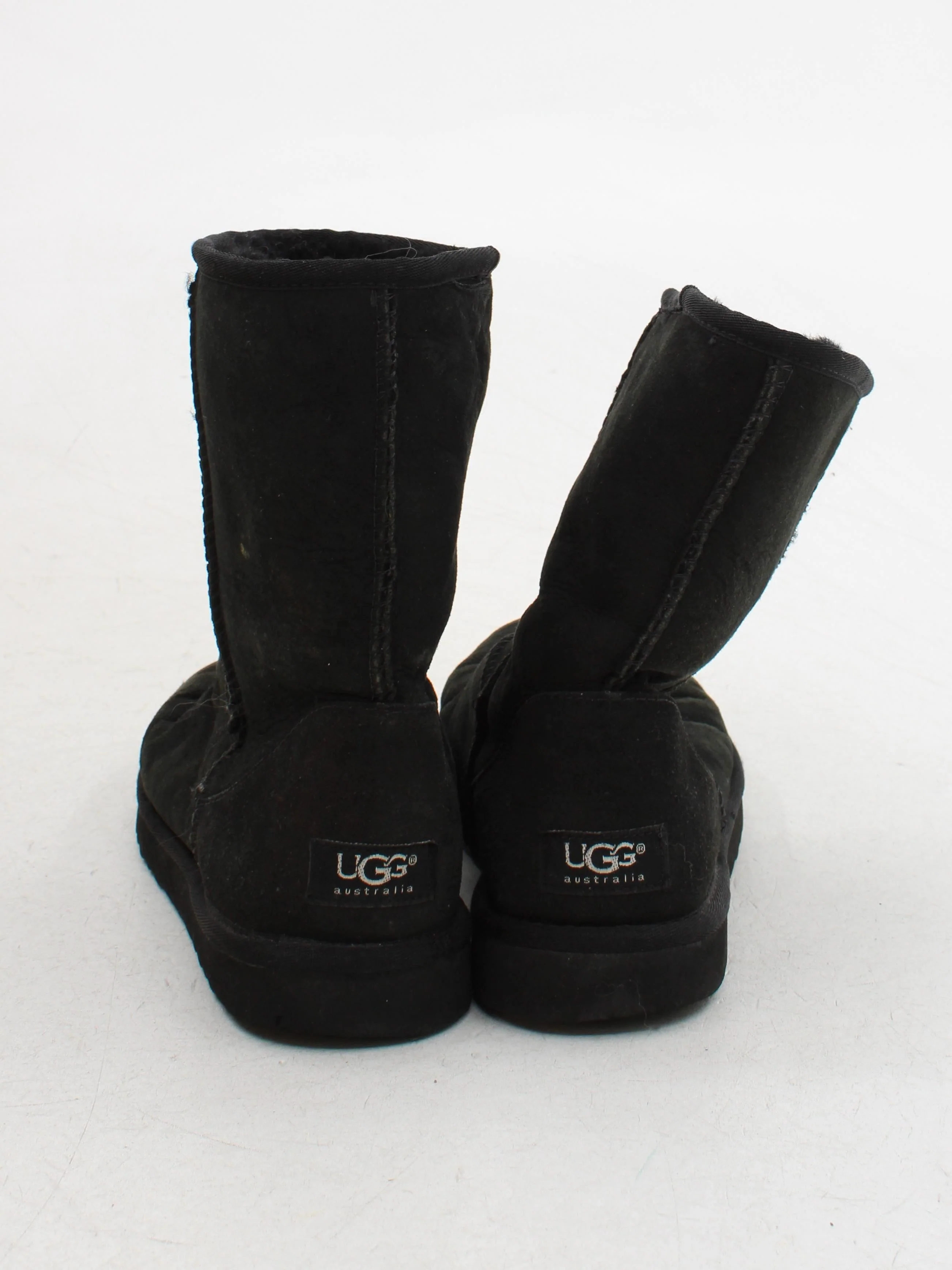 UGG Women's Boots UK 9 Black Leather with Animal Fur, Other Platform - Image 3