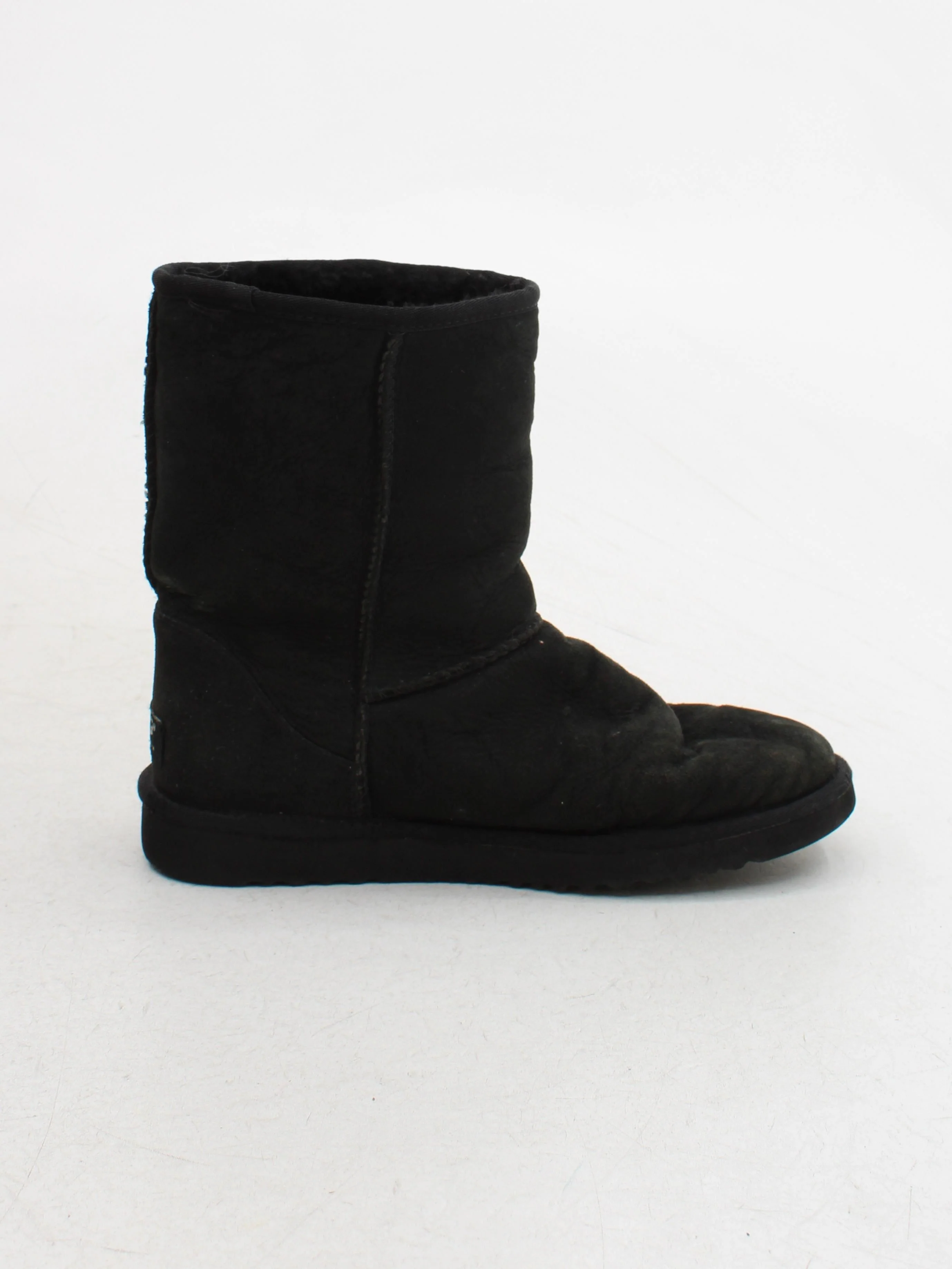 UGG Women's Boots UK 9 Black Leather with Animal Fur, Other Platform - Image 5