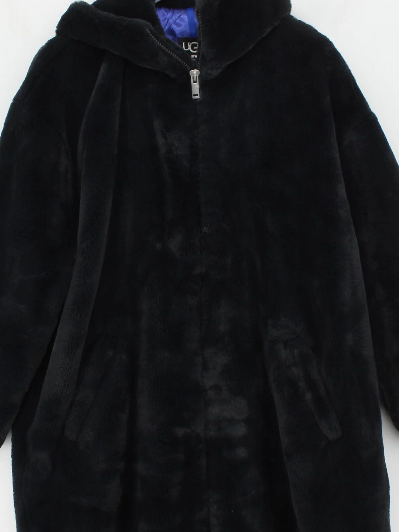 UGG Women's Coat XS Black Polyester with Acrylic, Elastane Puffer Jacket - Image 3