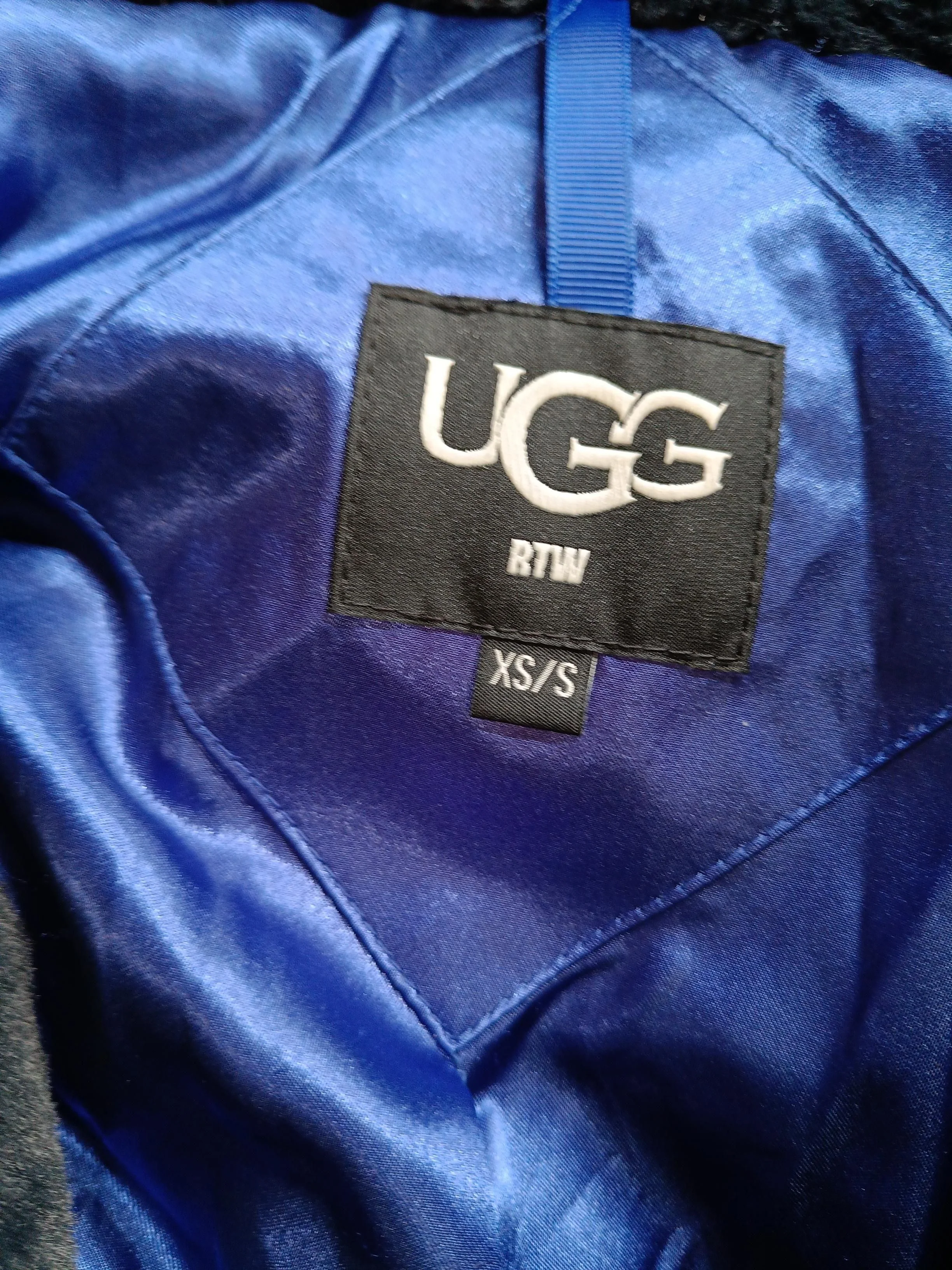 UGG Women's Coat XS Black Polyester with Acrylic, Elastane Puffer Jacket - Image 5