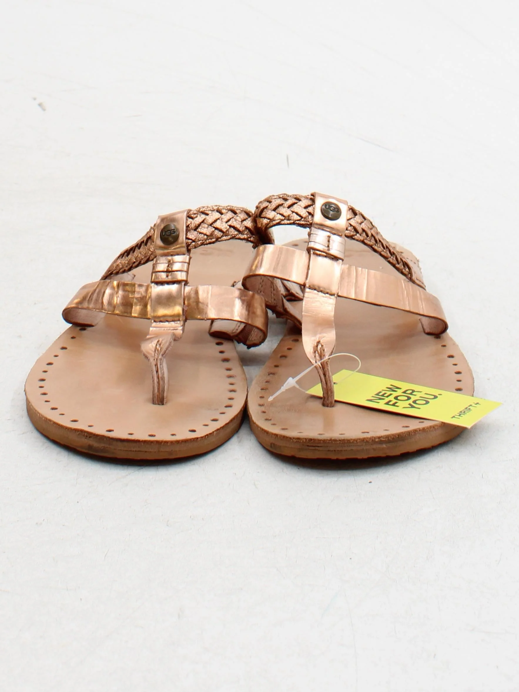 UGG Women's Sandals UK 5 Gold 100% Leather Flip-Flop - Image 2