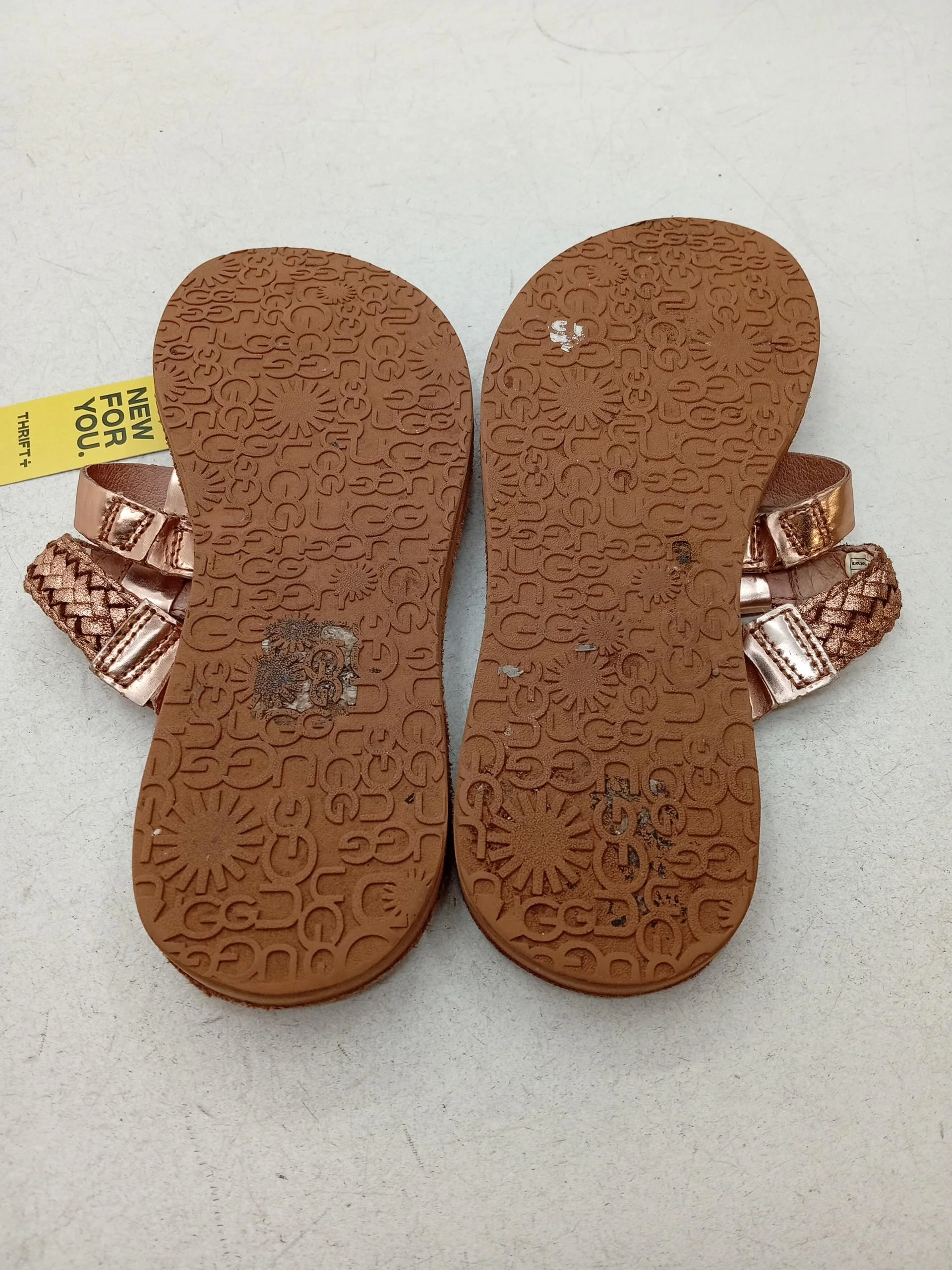 UGG Women's Sandals UK 5 Gold 100% Leather Flip-Flop - Image 7