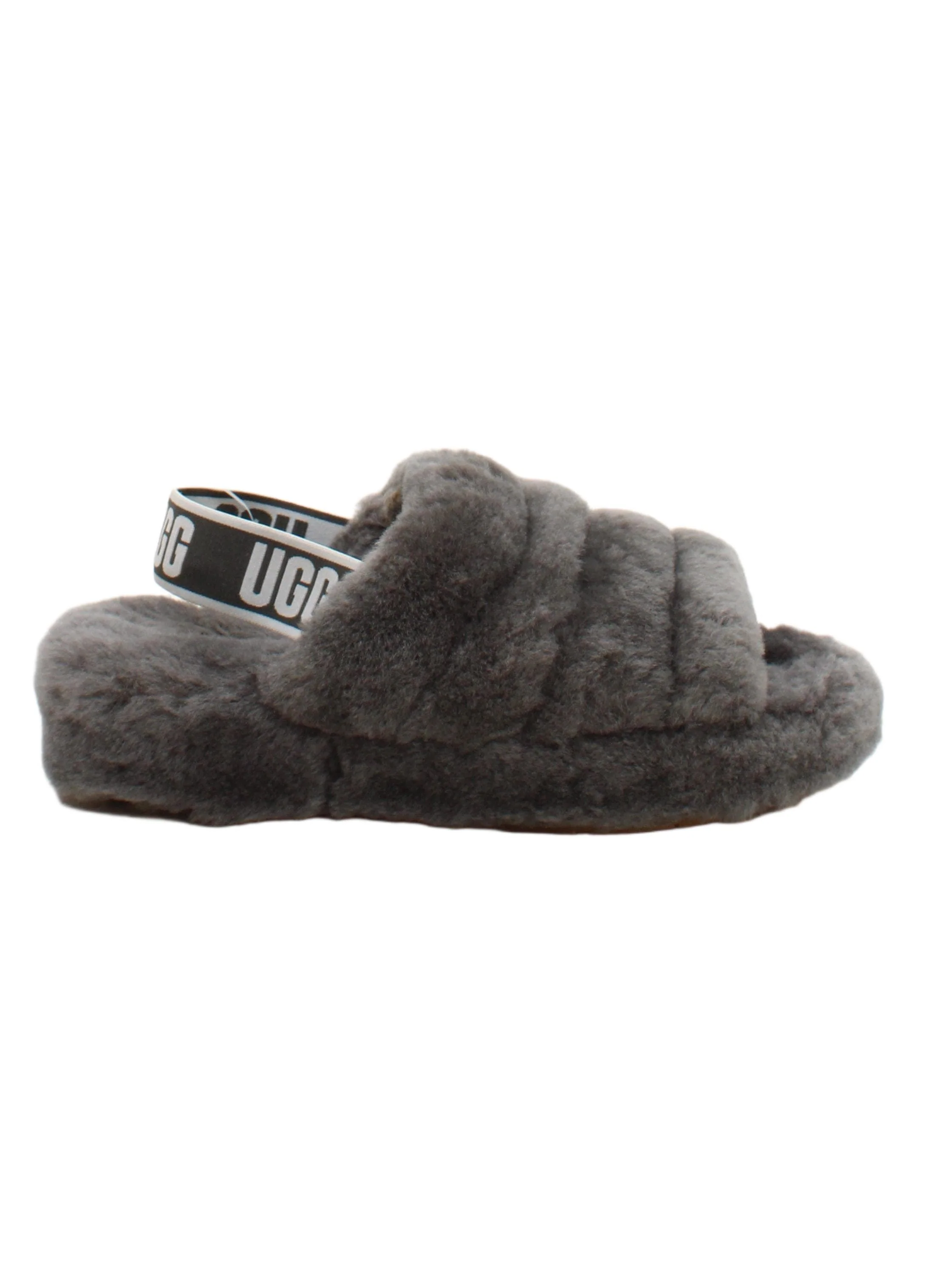 UGG Women's Sandals UK 5 Grey 100% Animal Fur Slider