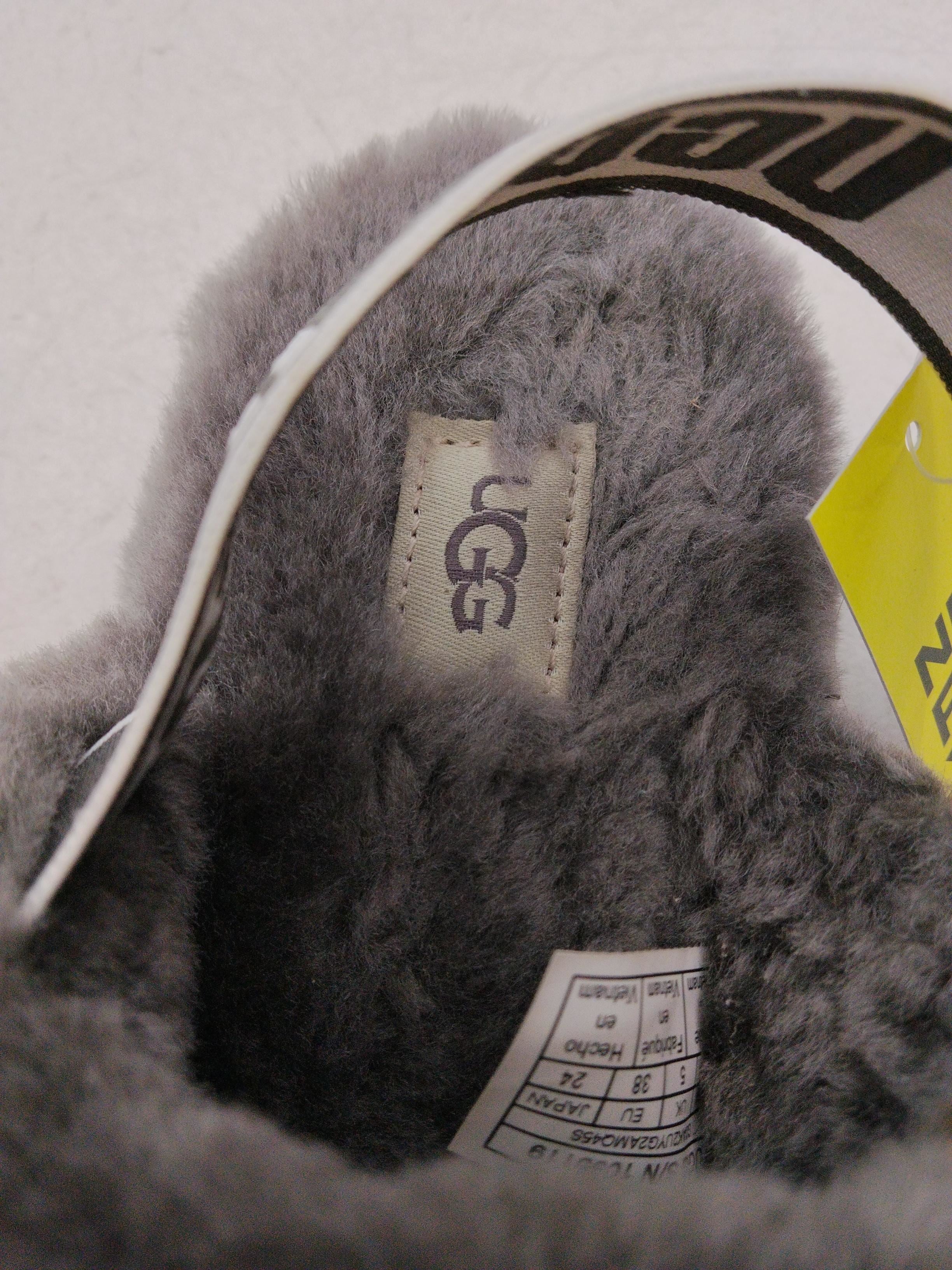 UGG Women's Sandals UK 5 Grey 100% Animal Fur Slider - Image 6