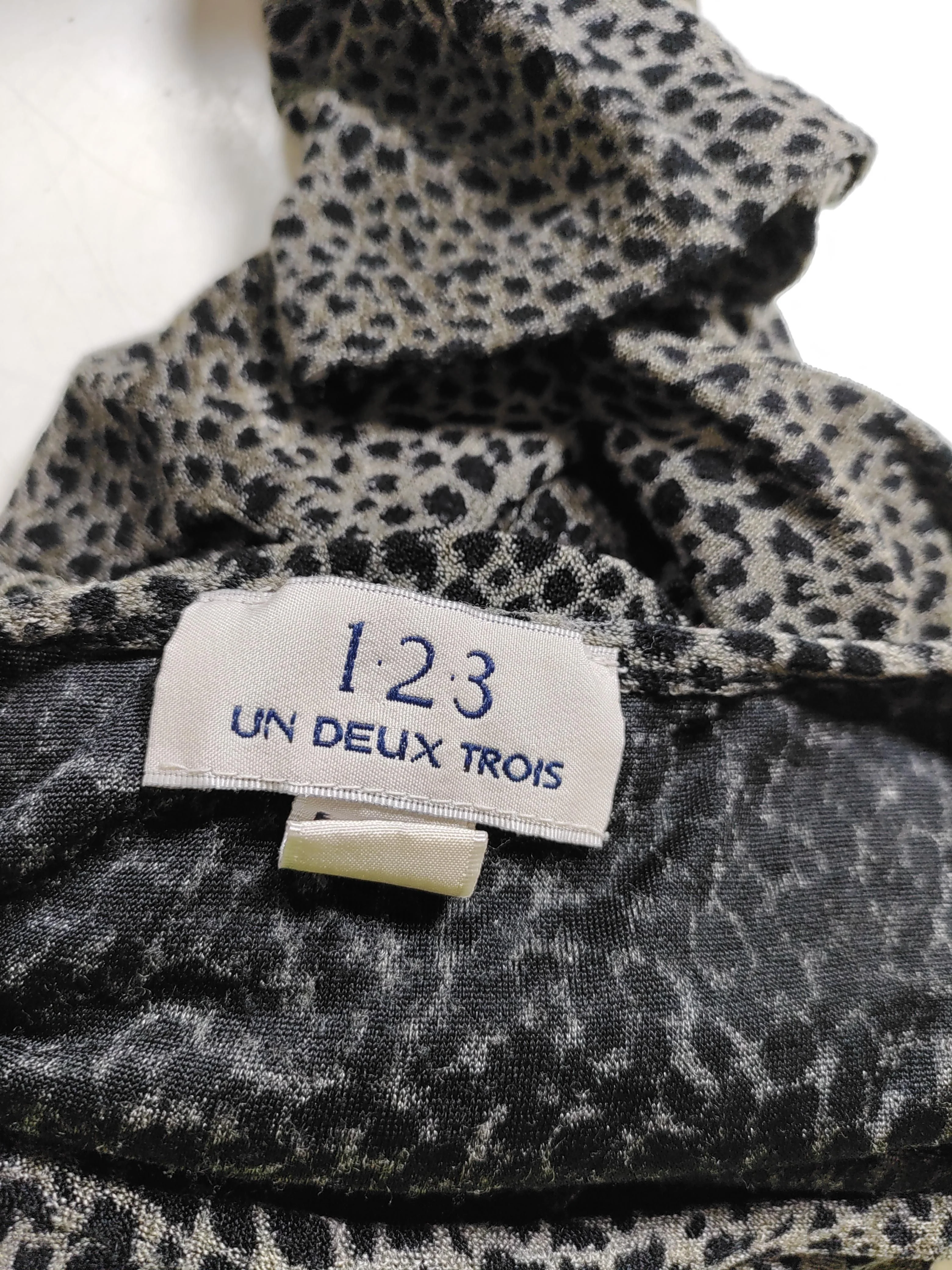 Un Deux Trois Women's T-Shirt M Multi Rayon with Polyester Basic - Image 5