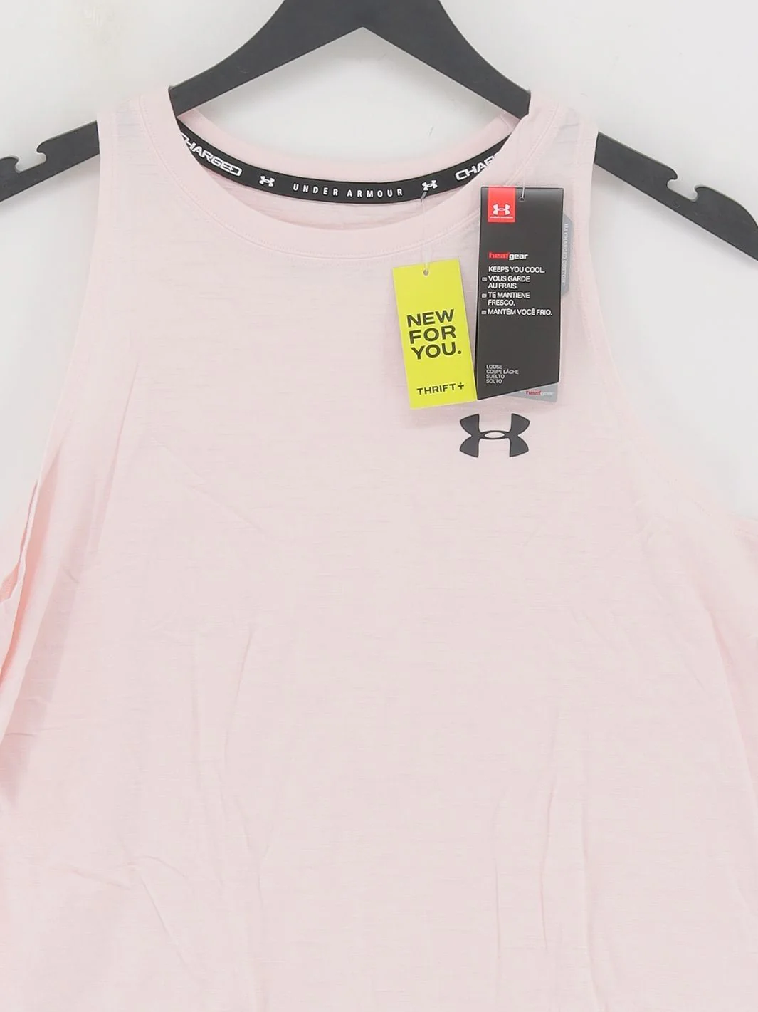 Under Armour Women's T-Shirt XL Pink 100% Cotton Sleeveless Basic New with tags - Image 3