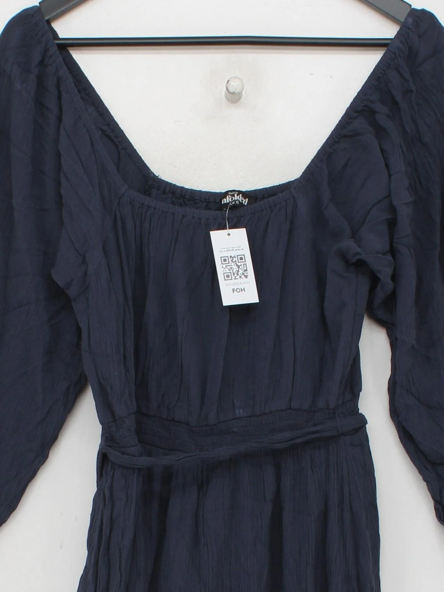 Unfolded Maxi Dress UK10 in Blue - Image 3
