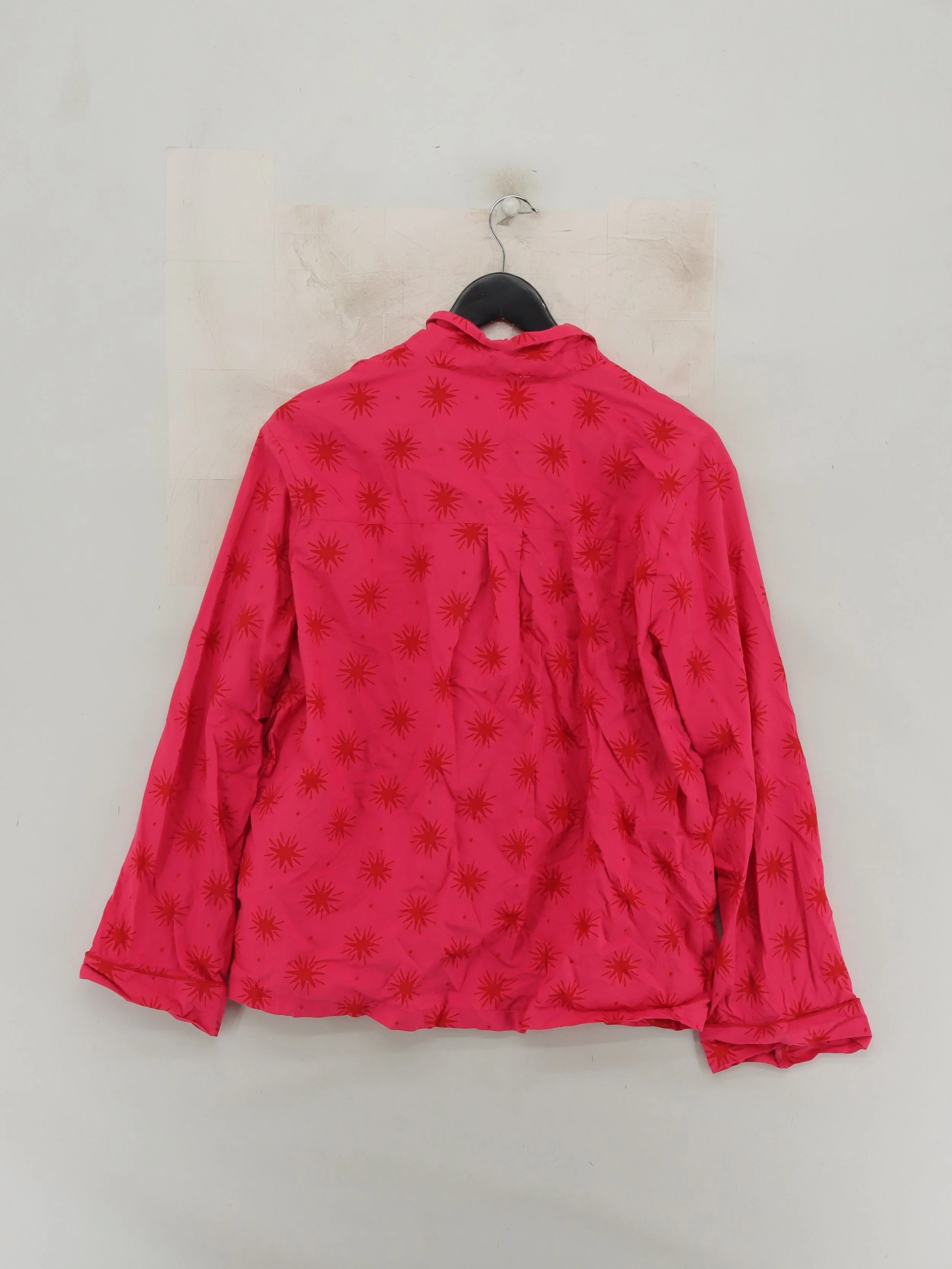 Unfolded Women's Shirt M Red 100% Cotton Long Sleeve Collared Basic - Image 2