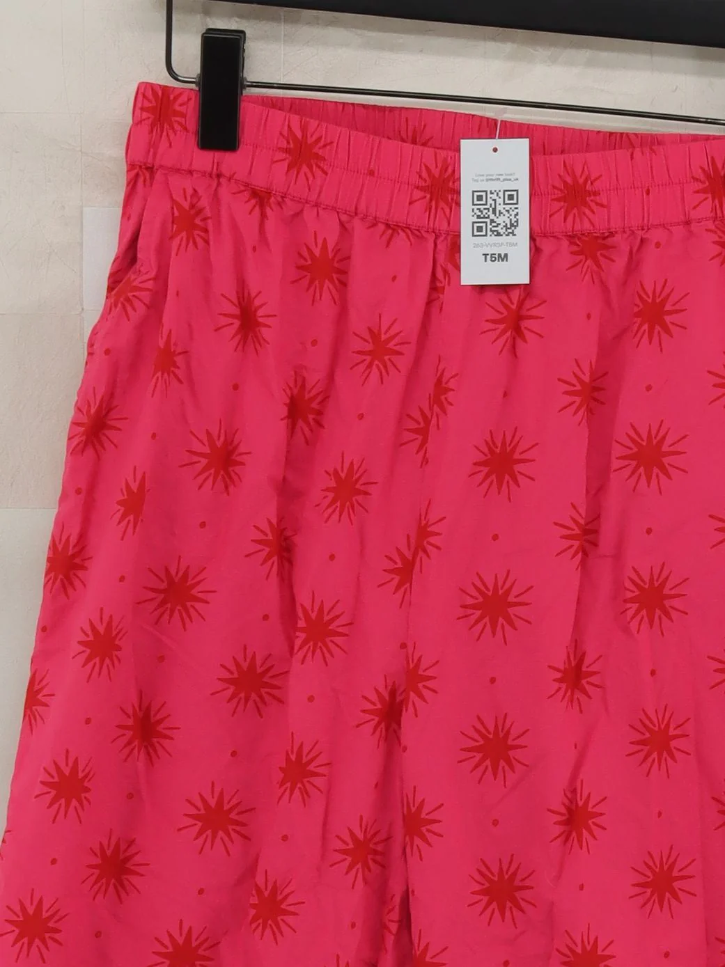 Unfolded Women's Trousers UK 14 Pink 100% Cotton Straight Capri - Image 3