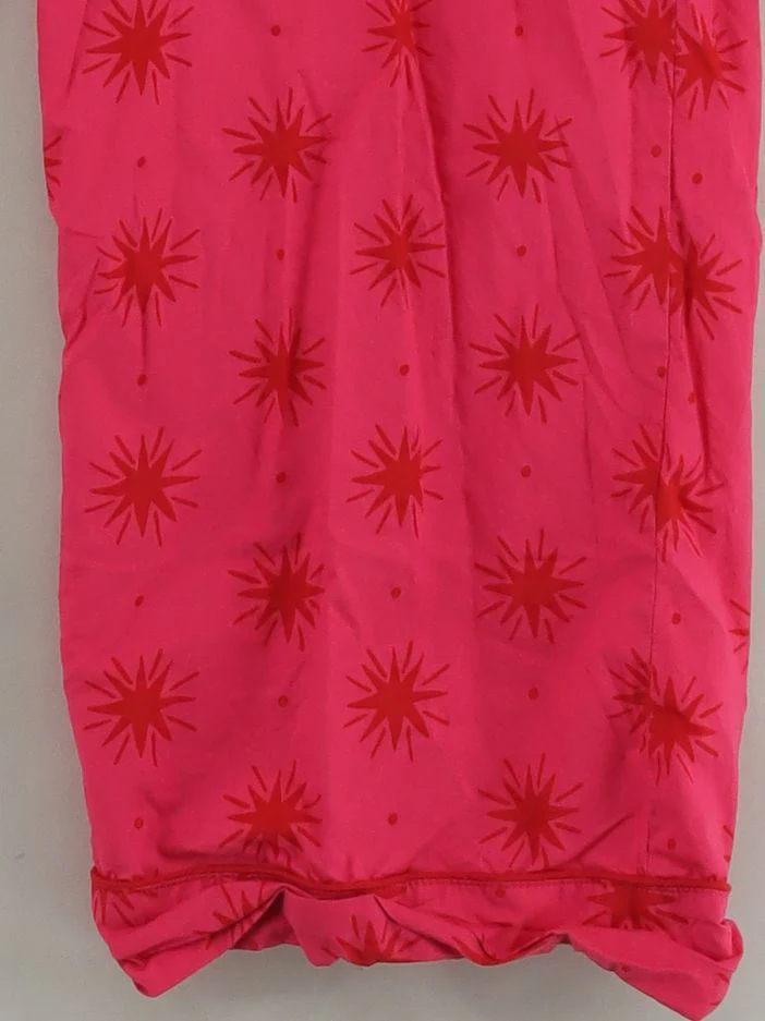 Unfolded Women's Trousers UK 14 Pink 100% Cotton Straight Capri - Image 4